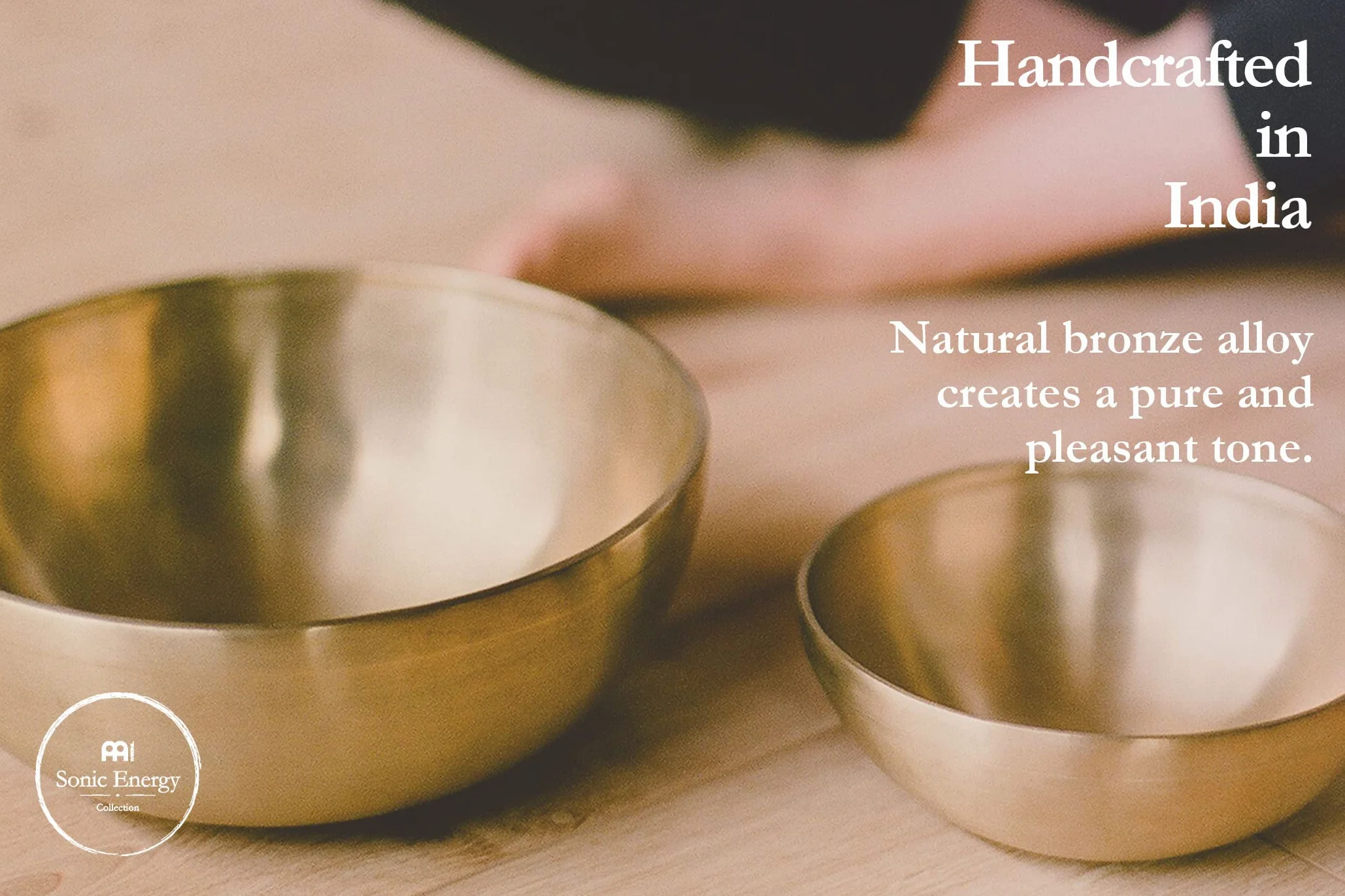 Sonic Energy Universal Singing Bowls – 3-częściowy zestaw mis dźwiękowych do medytacji – w zestawie: 3 miski, 1 pałeczka, materiałowe osłony, filcowe pierścienie (SB-U-1500)