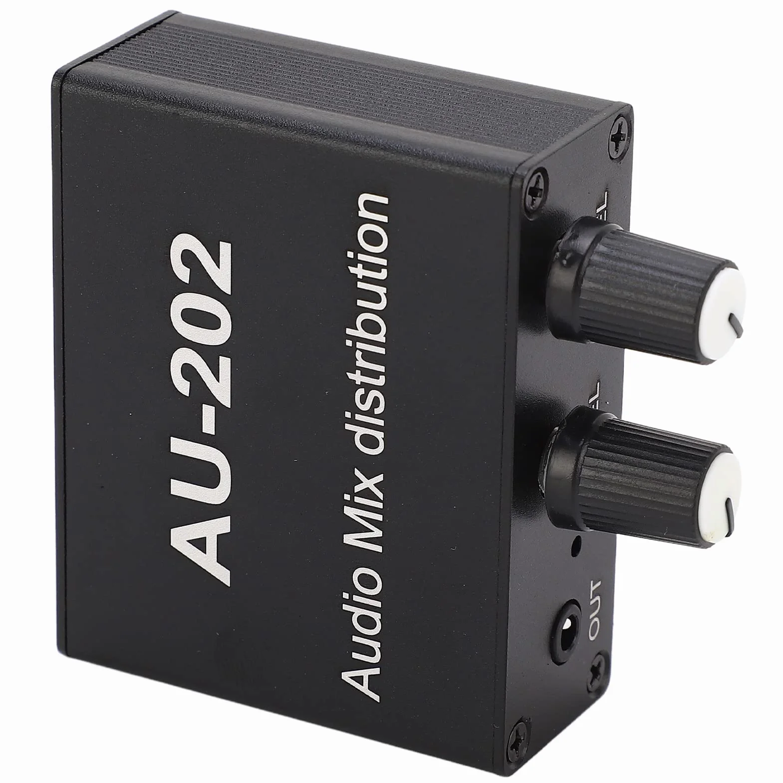 Mini Mikser do Dystrybucji Dźwięku z Zasilaczem, 100-240 V 2 Wejścia 2 Wyjścia Stereo Lupa Dystrybutor Akcesoria Audio