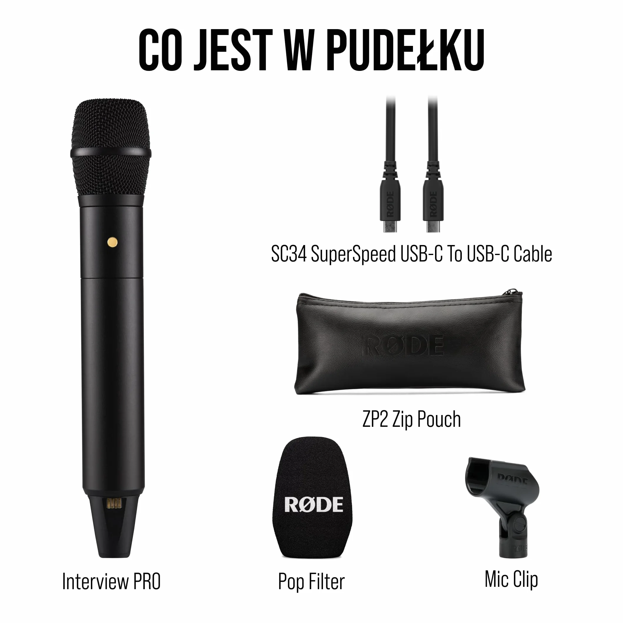 RØDE Interview PRO Bezprzewodowy mikrofon ręczny z kondensatorem klasy broadcast i nagrywaniem 32-bit Float