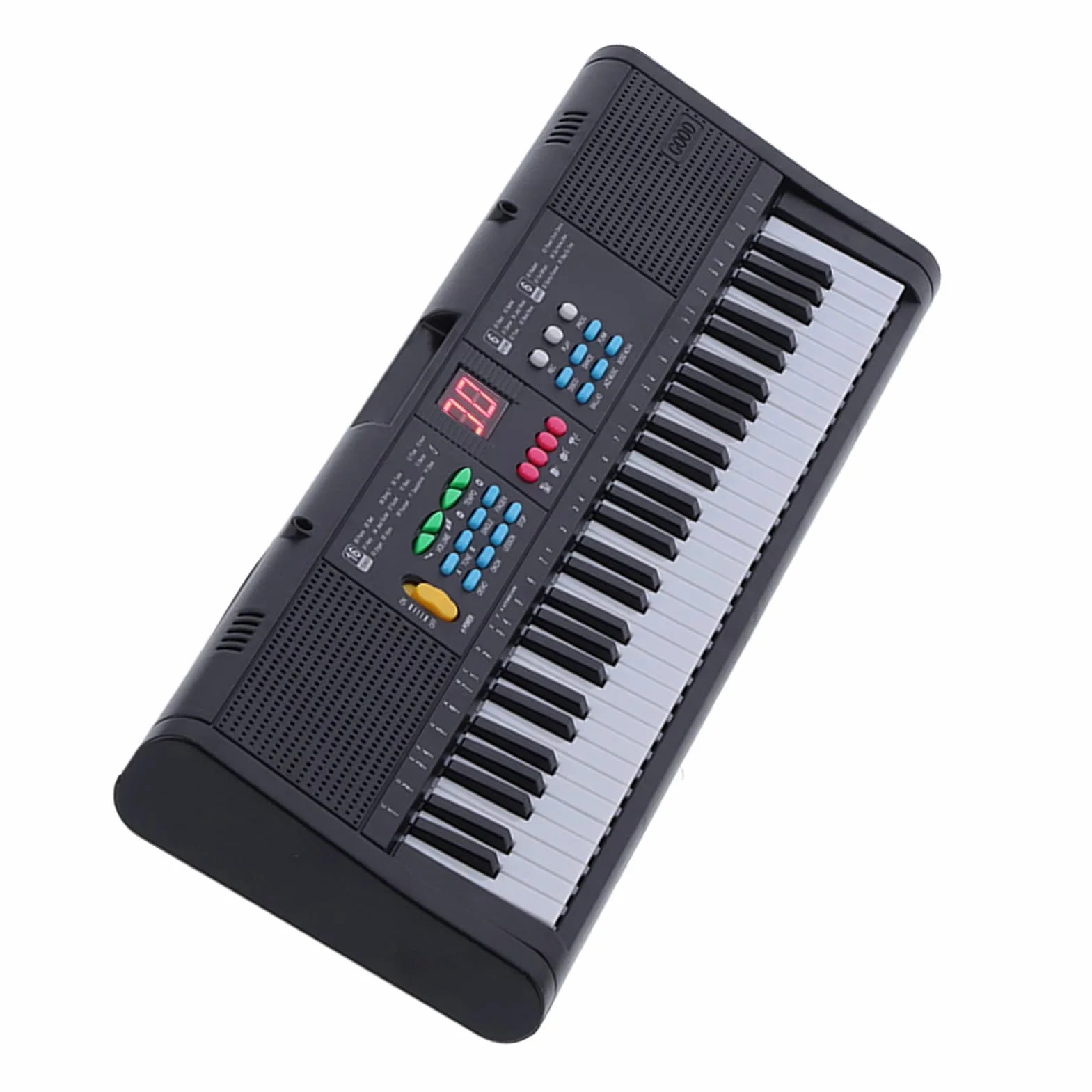 MQ6186 Klawiatura Pianino Przenośne, 61 Klawiszy Elektroniczne Cyfrowe Pianino Muzyczne Wielofunkcyjne z Mikrofonem z Pełnowymiarowymi Klawiszami dla Początkujących Dzieci