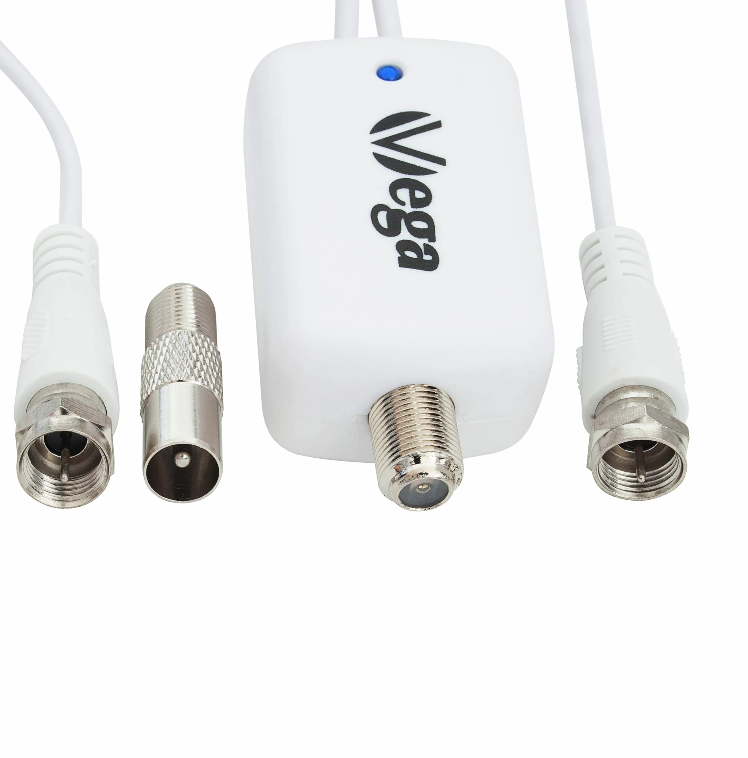 VSG® DVB-T2 HD antena i aktywny wzmacniacz 30DBi / 30DBi Power-Plus / AVK20-Smart / aluminiowa antena prętowa / DVB-T2 i DVBT2-HD / podstawa magnetyczna i kabel 3 m / do wszystkich urządzeń DVB-T2 / biały