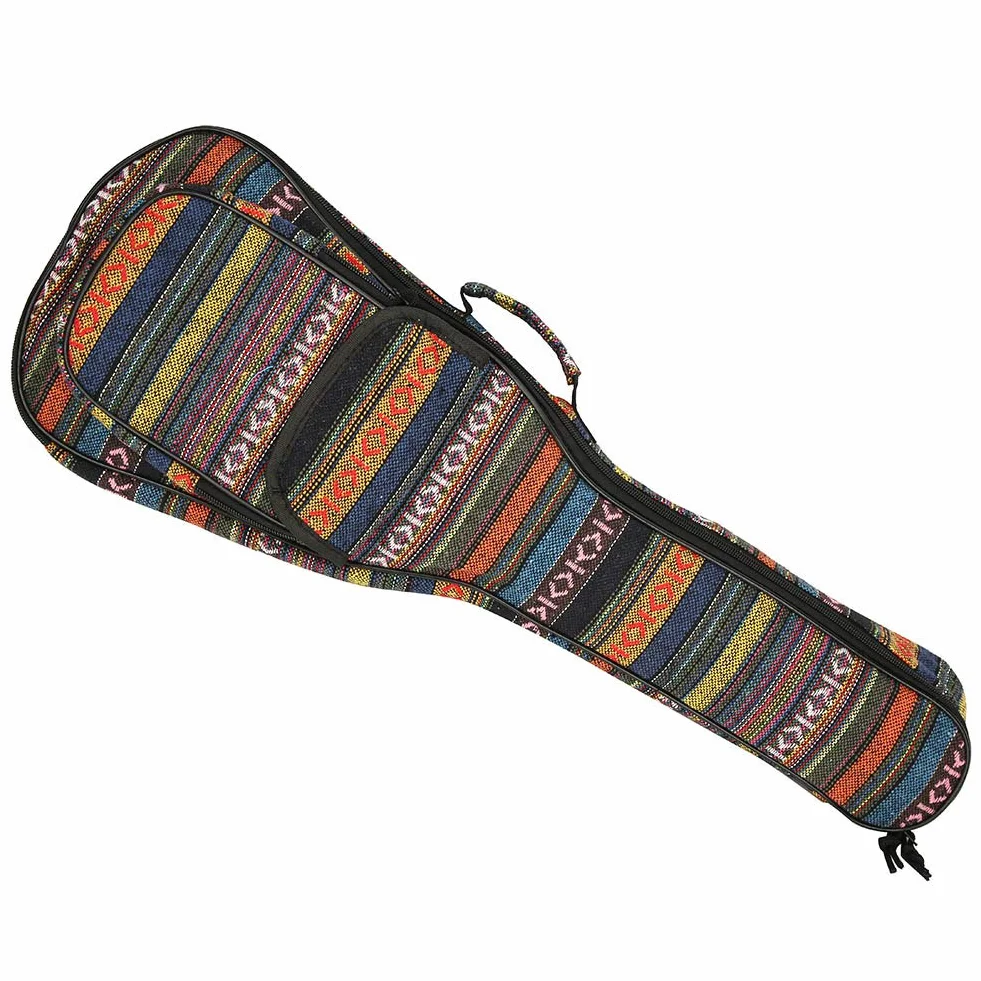RiToEasysports Torba na ukulele koncertowe etui na ukulele, wbudowana, pogrubiona bawełna z paskami tylnymi i bocznymi na 4 struny, ukulele, akcesoria do instrumentów muzycznych