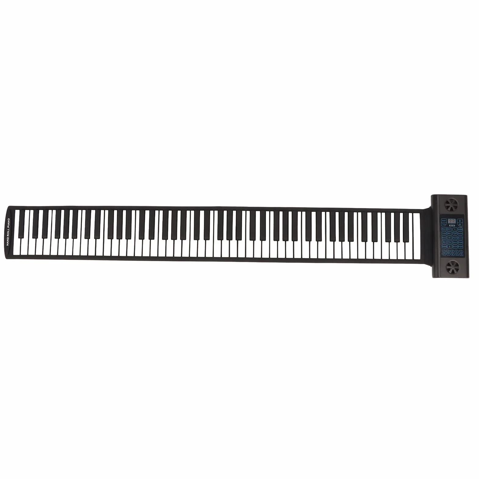 88 Klawiszy Zwijana Klawiatura Fortepianowa, 28 Tonów 128 Rytmów 14 Utworów Demonstracyjnych, Cyfrowy Wyświetlacz LED z Funkcją MIDI Bluetooth, Składany Przenośny Pianino Elektryczne(Czarny)