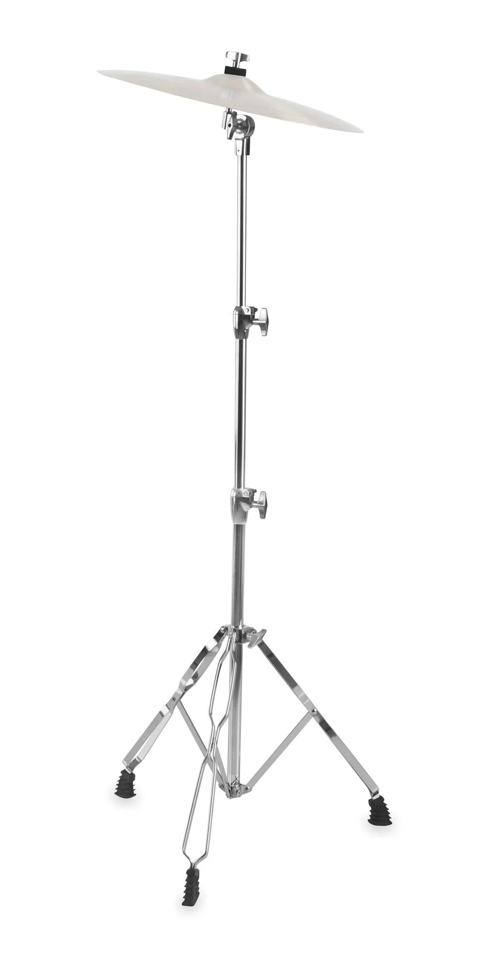 XDrum Stojak na umywalkę Semi – stojak Cymbal z regulacją wysokości w zakresie 70-140 cm – praktyczny system Memory Lock – podwójny i stabilny – srebrny