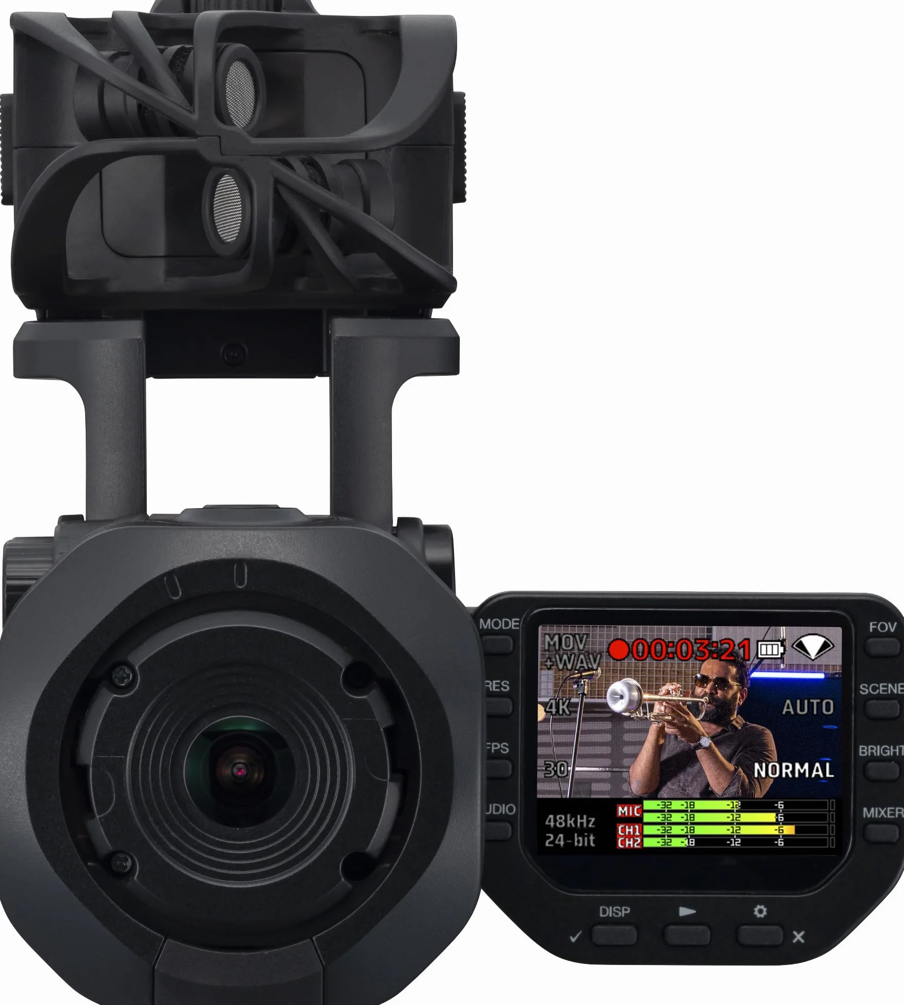 ZOOM Q8n-4K Kamera Wideo 4K dla Muzyków – Rejestrator Audio-Wideo z Wejściami XLR i Obiektywem Szerokokątnym