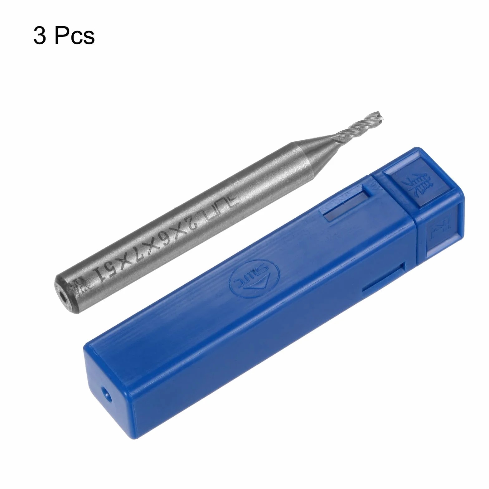 QUARKZMAN 3 szt. 2 mm x 6 mm 4 rowki HSS-AL Frez do świec prosty trzonek frez frez narzędzie