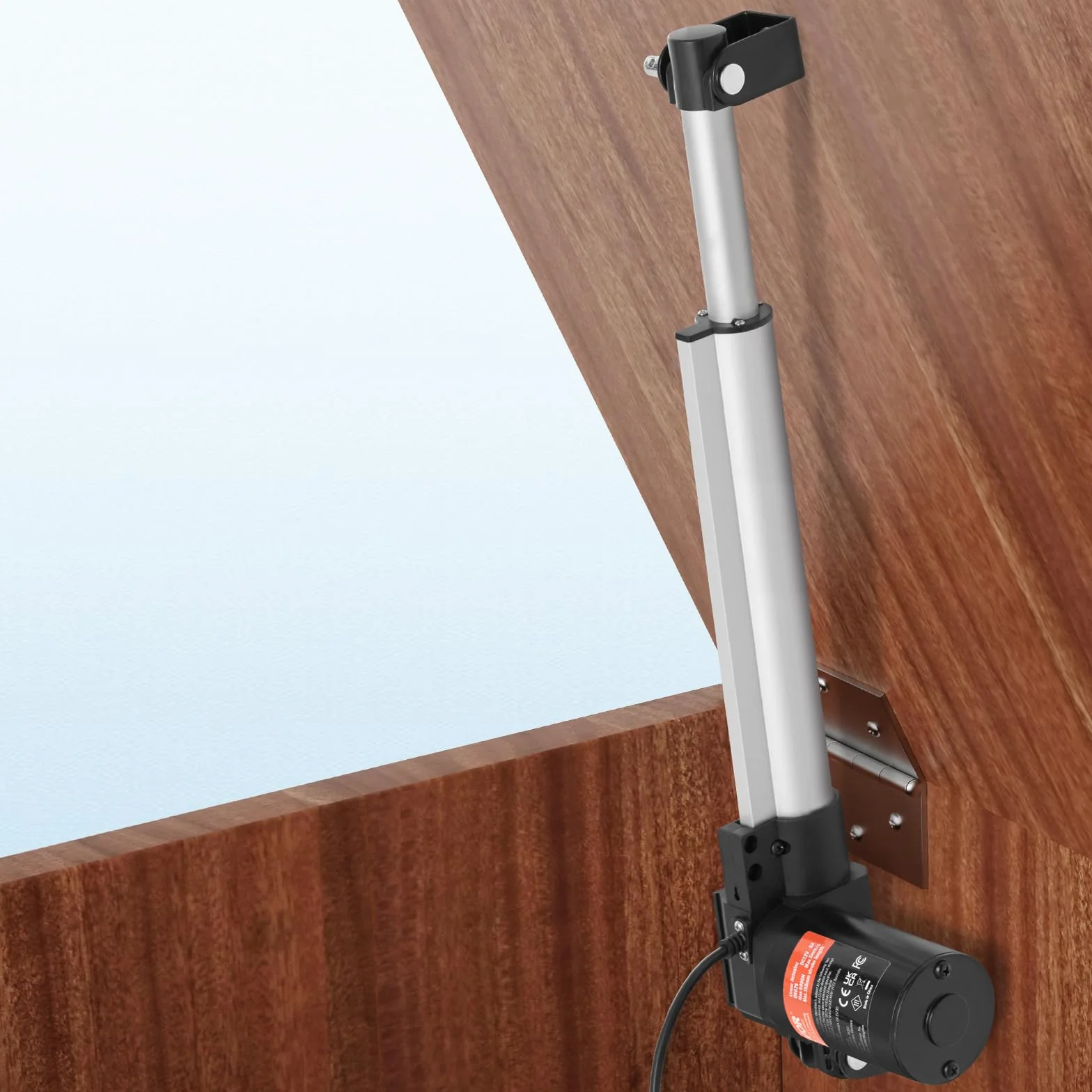 VEVOR Zestaw napędu liniowego, napęd liniowy 250 mm, 25 mm/s, 24 V, 220 lbs/1000 N, napęd liniowy do podnoszenia telewizora/stołu/sofy, stopień ochrony IP44 – zasilacz sieciowy, w zestawie