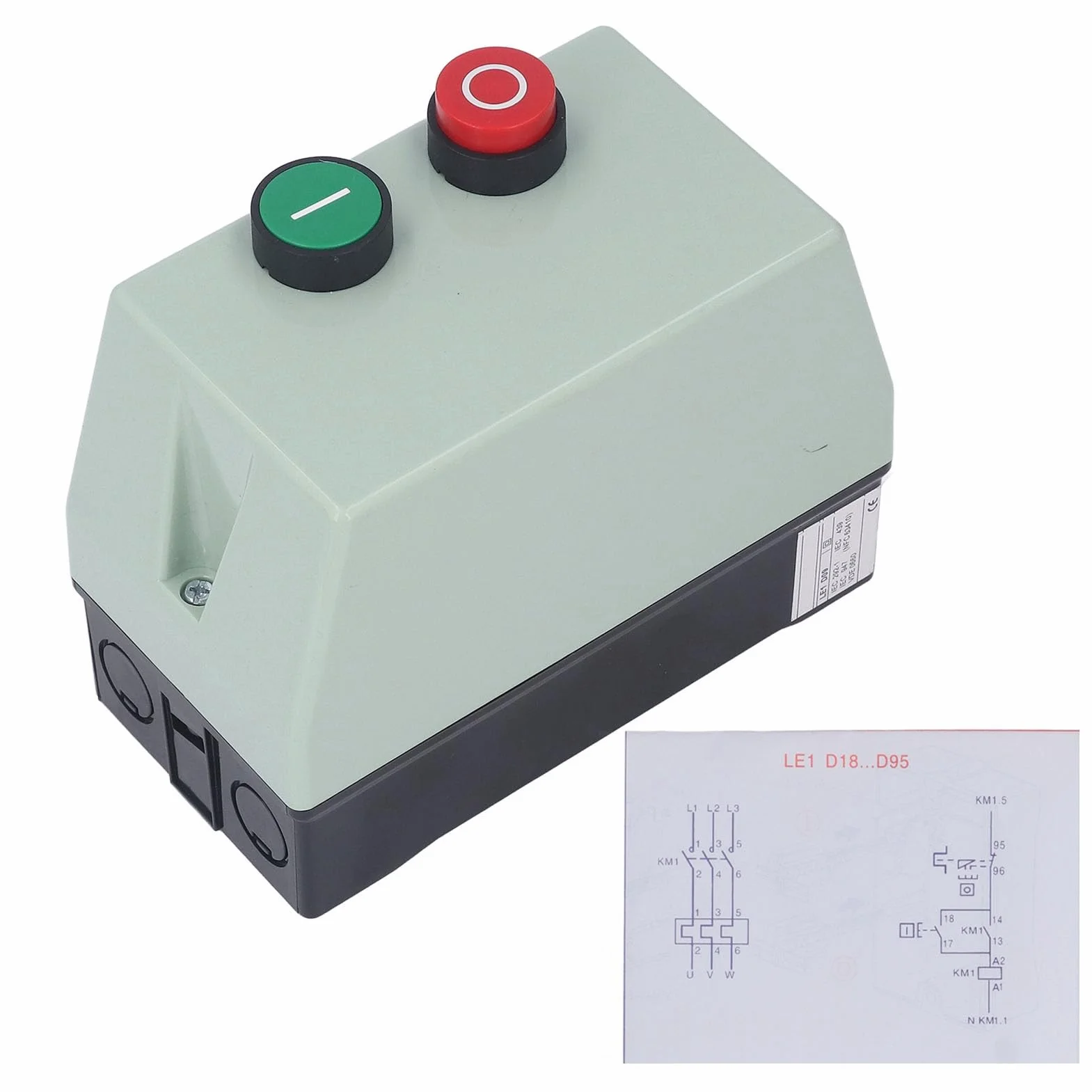 Magnetyczny Rozrusznik Silnika, 2,2 KW 3 KM 220 230 V Jednofazowy 4 KW 5,5 KM 380 400 V 3-fazowy Wyłącznik Silnika Elektrycznego Magnetyczny Przełącznik Kontaktowy z Wodoodpornym Przyciskiem