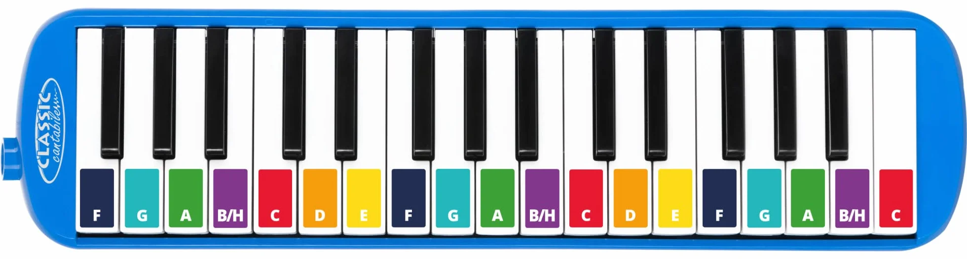 Classic Cantabile FML-32 BU Melodica 32 klawisze fa-do³, broszura 5 utworów dla dzieci, naklejki, etui, ustnik, wąż ustnik, kolor niebieski.