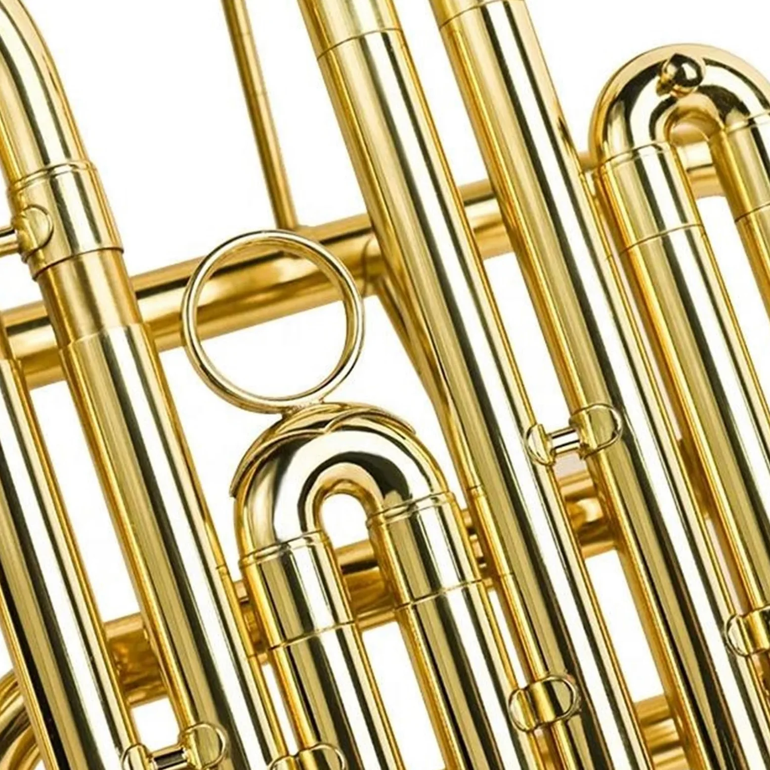 Róg Francuski Instrumenty Muzyczne 4 Klawisze Pojedynczy Klucz Bb Złoty Róg Francuski Żółty Mosiądz Materiał