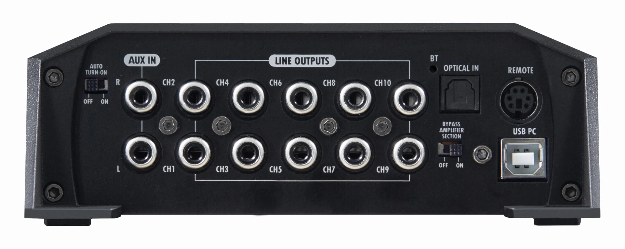 HiFonics ZXR800/8DSP 10-kanałowy wzmacniacz HiFi, 8-kanałowy wzmacniacz HiFi, Bluetooth 5.0, złącze MX-Connect, kompatybilny z adapterami Plug & Play do wielu typów pojazdów