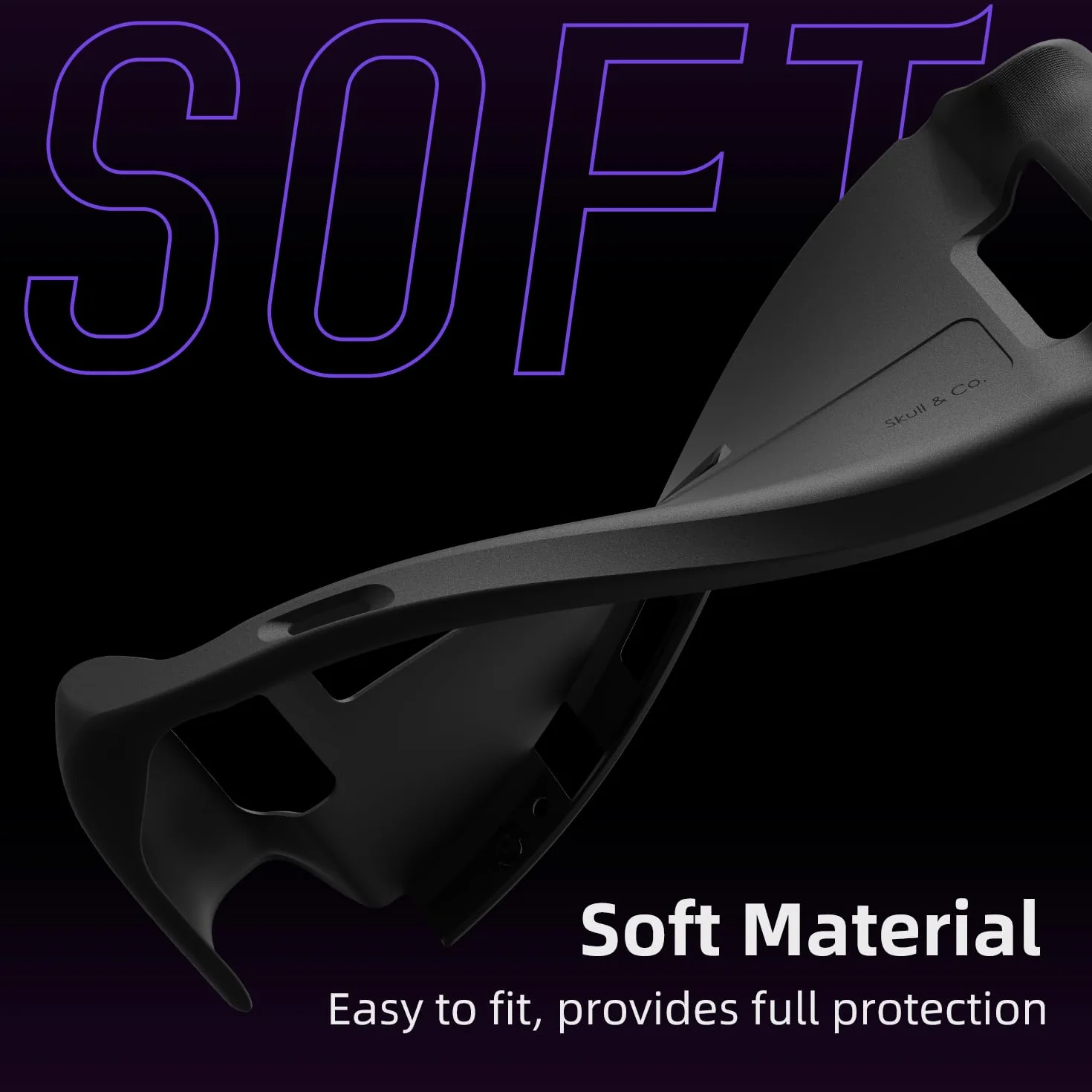 Skull & Co. GripCase SD for Steam Deck and Steam Deck OLED: A Soft Protective Case with Textured Grips Full Protection and Stand, Absorption Non-Slip and Anti-Scratch Cover Design - Coyote Gray