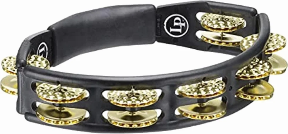 LP Latin Percussion LP861508 ręczne przyciemniane mosiężne dżingle cyclops tamburyn - czarny