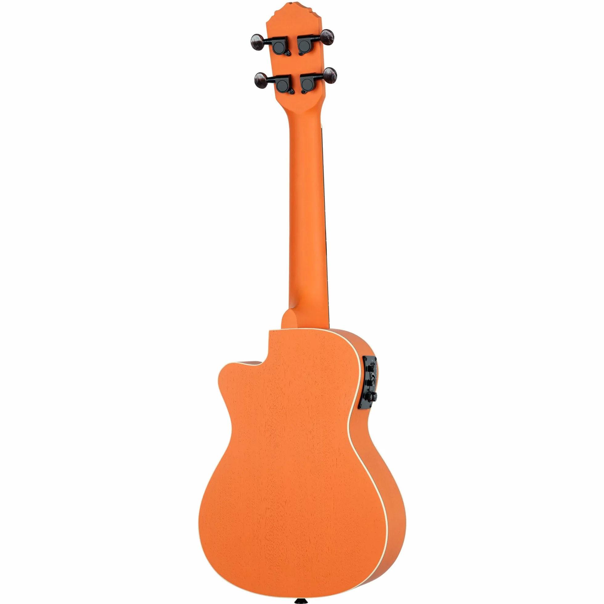 Ortega Guitars Elektro-akustyczne Ukulele Koncertowe – Seria Custom Built Edycja Halloween – Okoume, Kolor Pomarańczowy (RUHWCE)