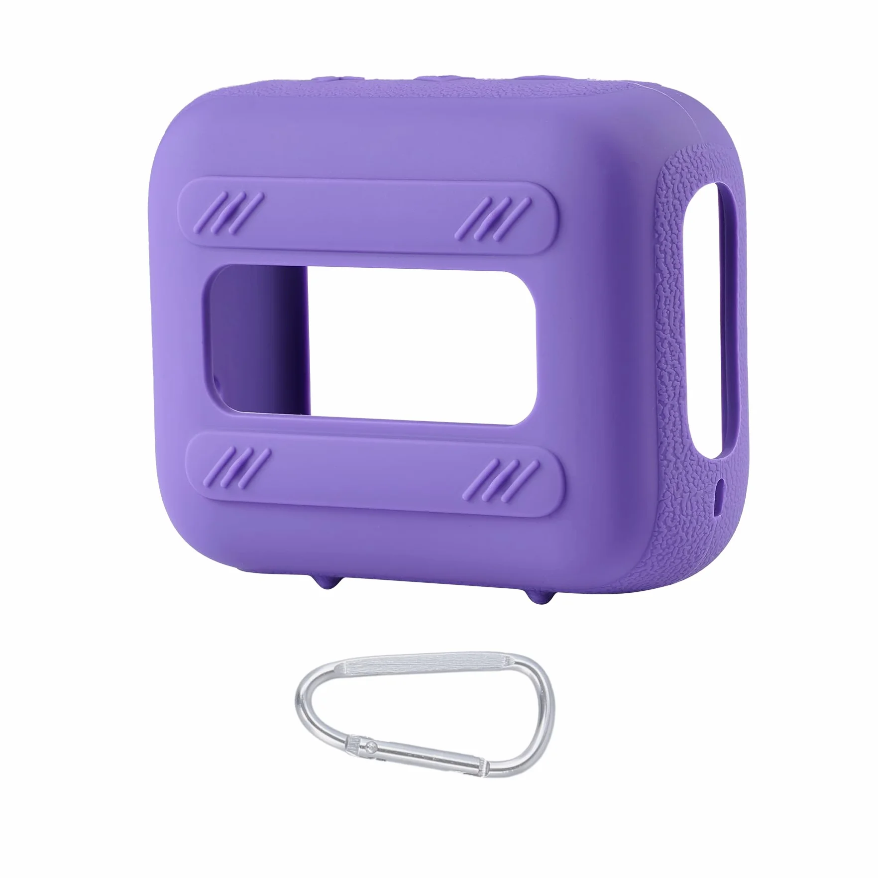co2CREA Silikonowe etui do JBL Go 4 wodoodporny przenośny głośnik Bluetooth, przenośny, ultralekki rękaw ochronny z karabińczykiem (nie zawiera głośnika)