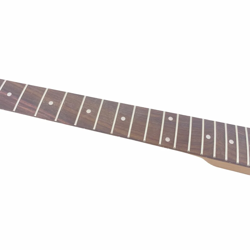 Nowy zestaw do gitary, gryf gitary z 22 progami, 628.65 mm korpus gitary z mahoniu, zestaw znaków kropkowych w stylu Flying V, gryf z drewna rosewood (znak kropkowy)