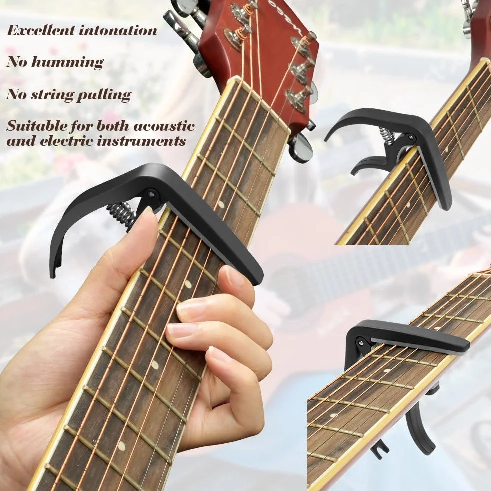 Aomig Kapodaster do gitary - szybkozmienny kapodaster do gitar akustycznych i elektrycznych