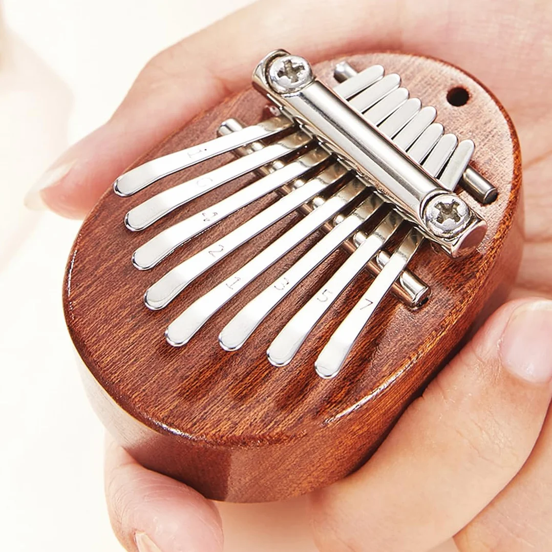 1 szt. Mini Kalimba 8 kluczy instrument muzyczny Marimba z nutą Kalimba fortepian Kalimba dla początkujących najlepszy prezent