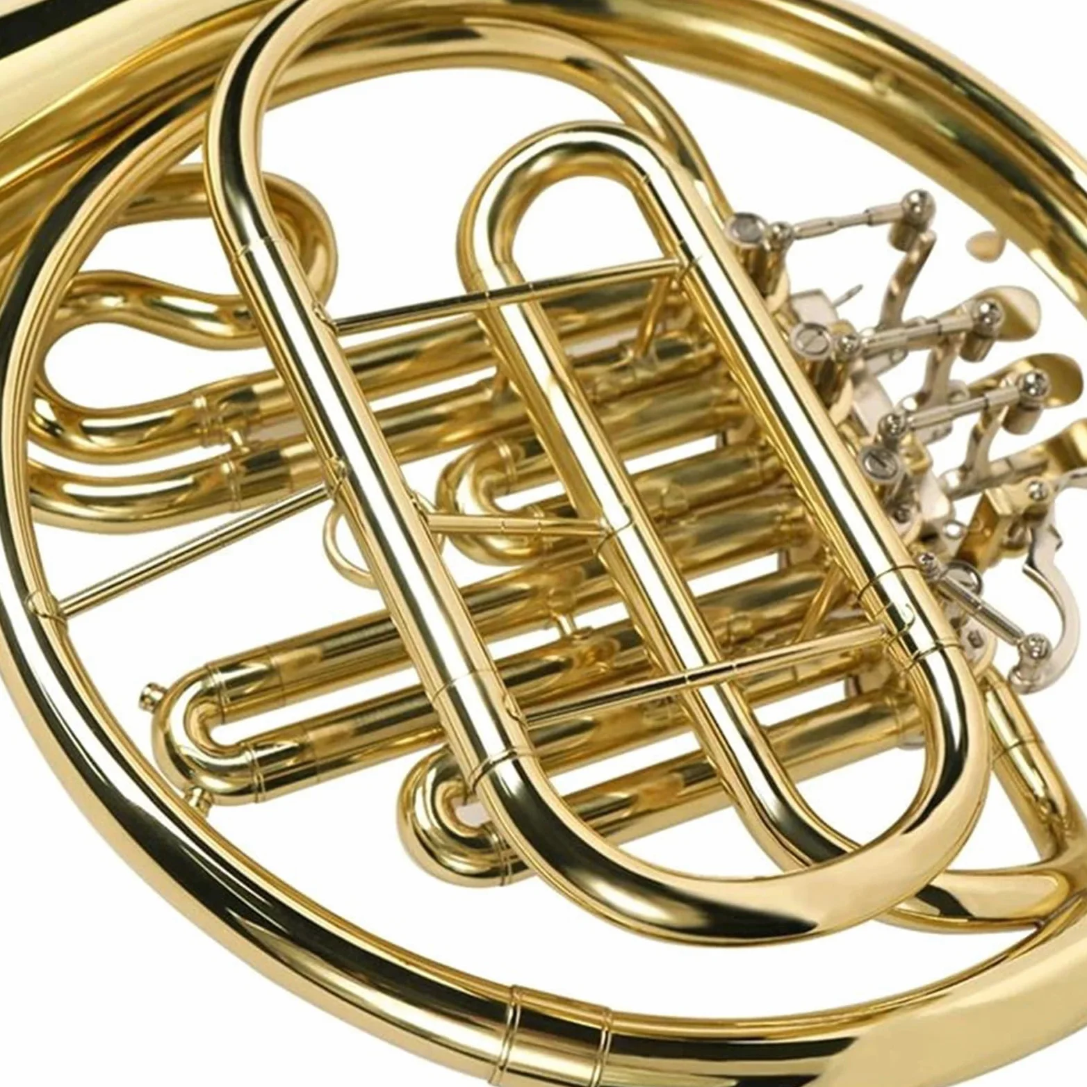 Róg francuski Metalowy płaski klucz B przenośny francuski róg początkujący profesjonalny instrument muzyczny
