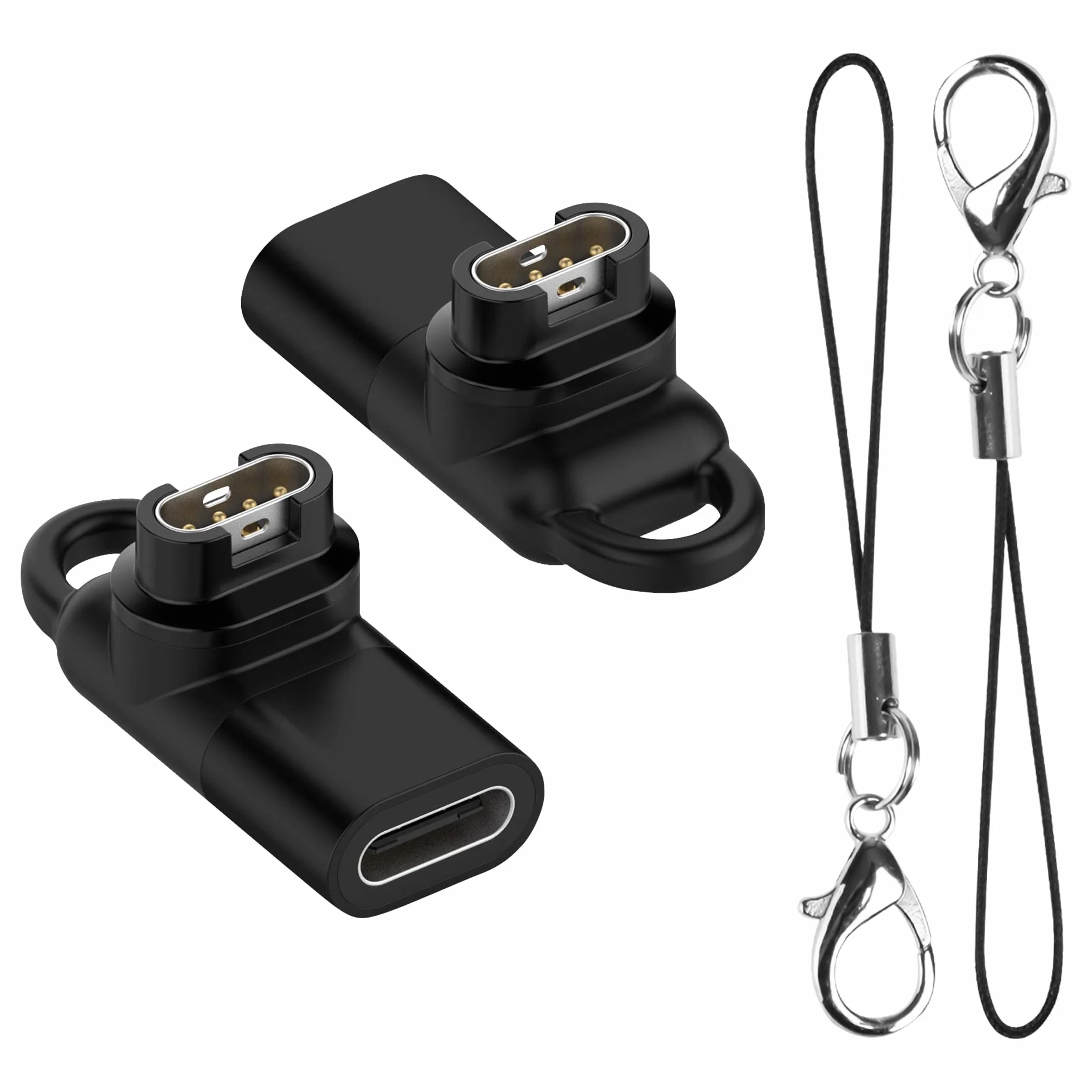 NEWZEROL Adapter USB C Kompatybilny z Vívoactive 6/5/4S, Garmin Kabel do Ładowania Zegarka Fenix 8/8 Solar/7/6, Forerunner 570/970/165/955/965, Venu 3S/2S, Epix2-Czarny