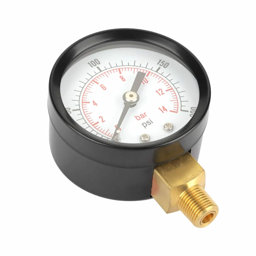 【𝐖𝐢𝐨𝐬𝐞𝐧𝐧𝐚 𝐖𝒚𝐩𝐫𝒛𝐞𝐝𝐚𝒛 𝐏𝐫𝐞𝒛𝐞𝐧𝐭 】Manometr, 0-200psi 0-14bar manometr do wody powietrza olej tarcza instrument podstawa wpis NPT 1/8"