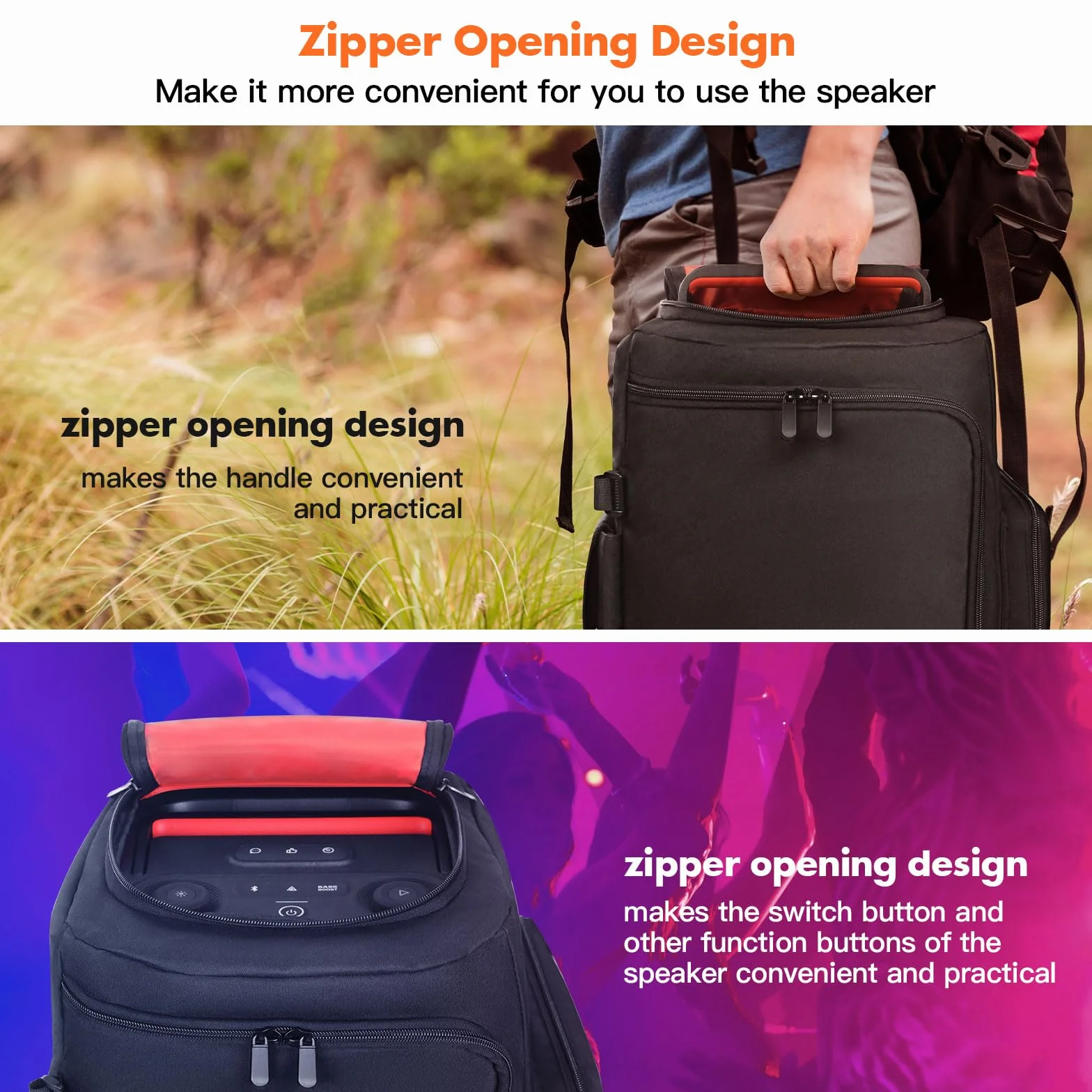 Etui na głośnik, kompatybilne z JBL PartyBox 110/120, przenośny głośnik, outdoor, impreza, podróż, ochrona przed kurzem, torba do przechowywania z kieszeniami do JBL PartyBox Club 120 i