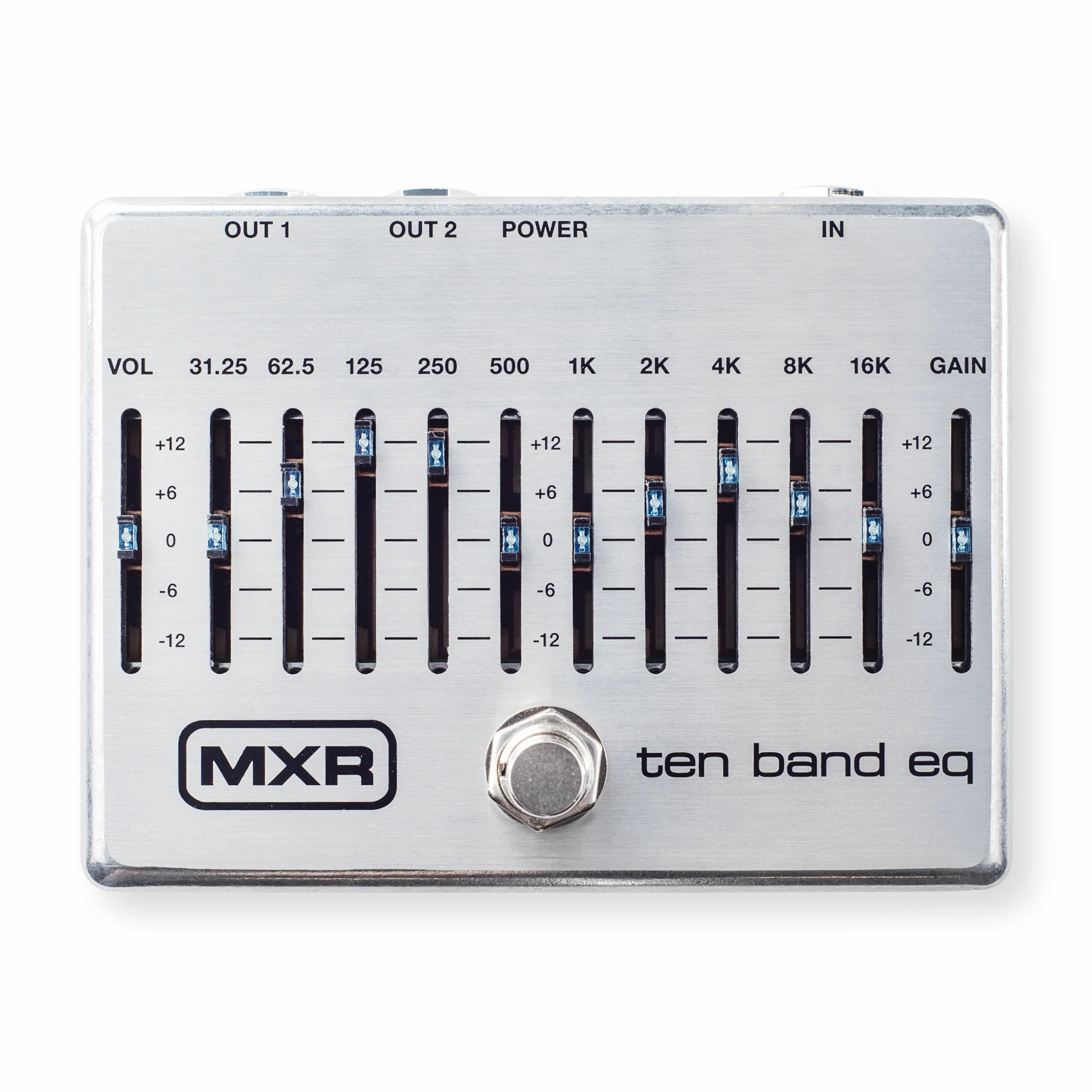 MXR M108S Ten Band EQ pedał, srebrny