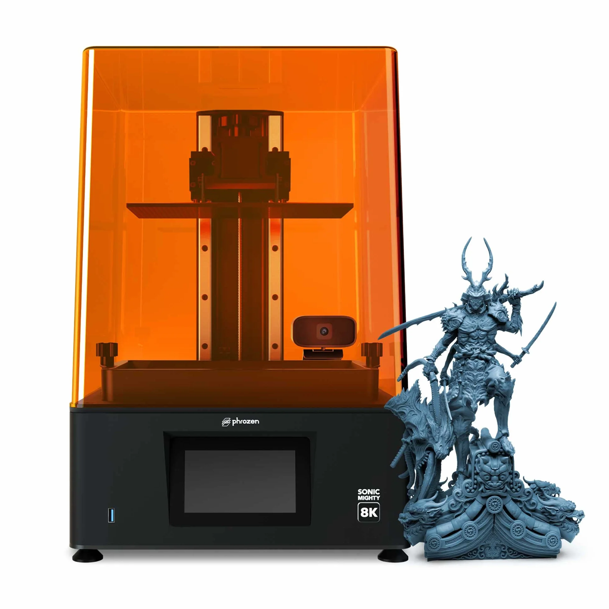 Phrozen Sonic Mighty 8K Drukarka 3D z żywicy | Wysoka dokładność monochromatyczny 8K 10-calowy ekran LCD | 405 nm UV fotopolimeryzacja żywicy | Duży rozmiar druku 218x123x235 mm