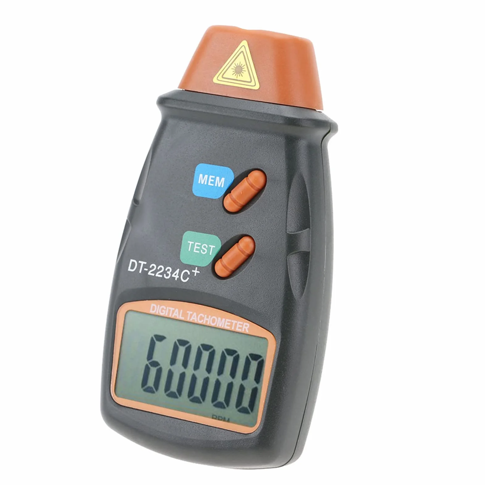 Cyfrowy Bezdotykowy Obrotomierz LCD, Tester Obrotów DT2234C Prędkościomierz Fotoelektryczny Tester Obrotów (bez Baterii)