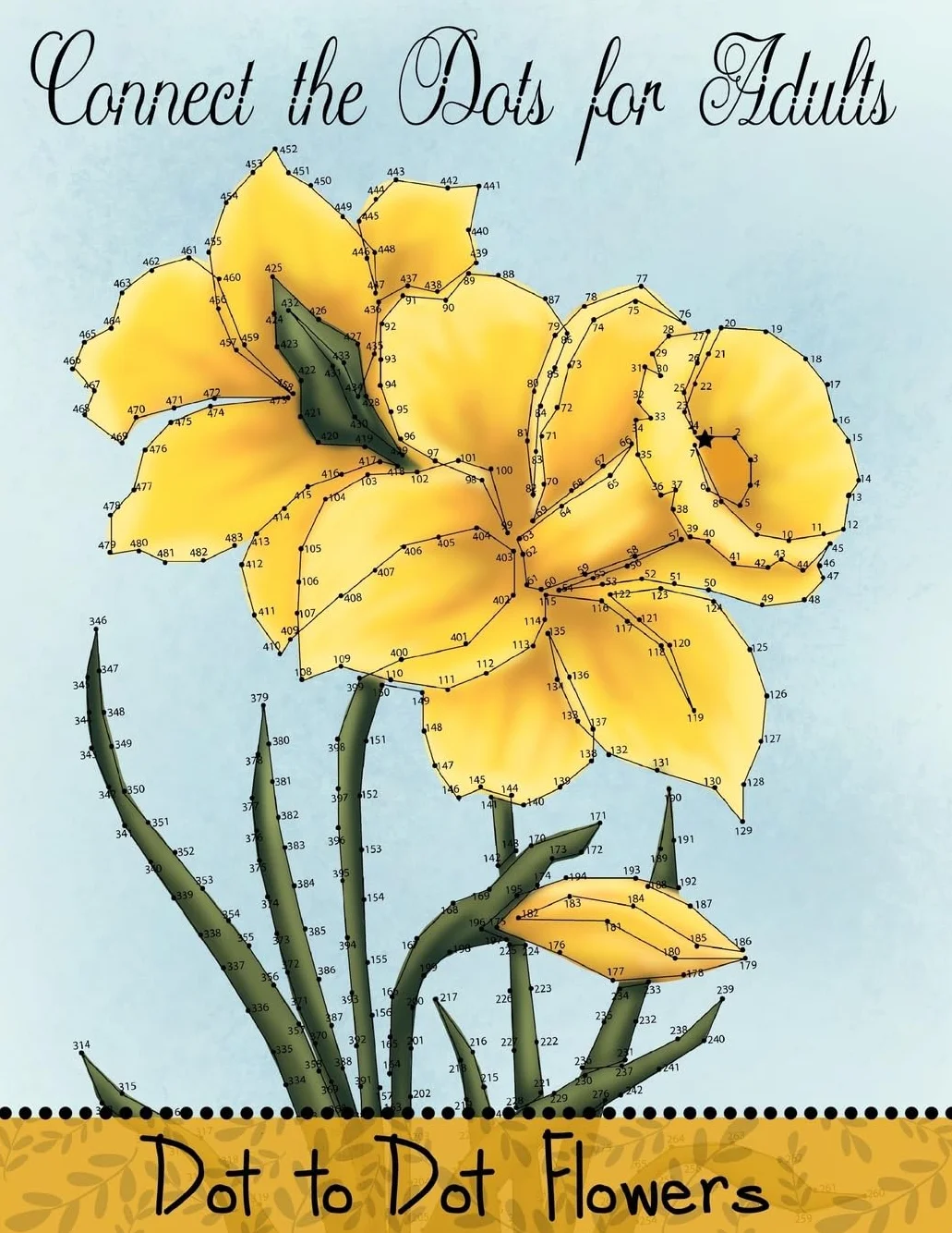 Connect The Dots For Adults: Dot to Dot Flowers: 5