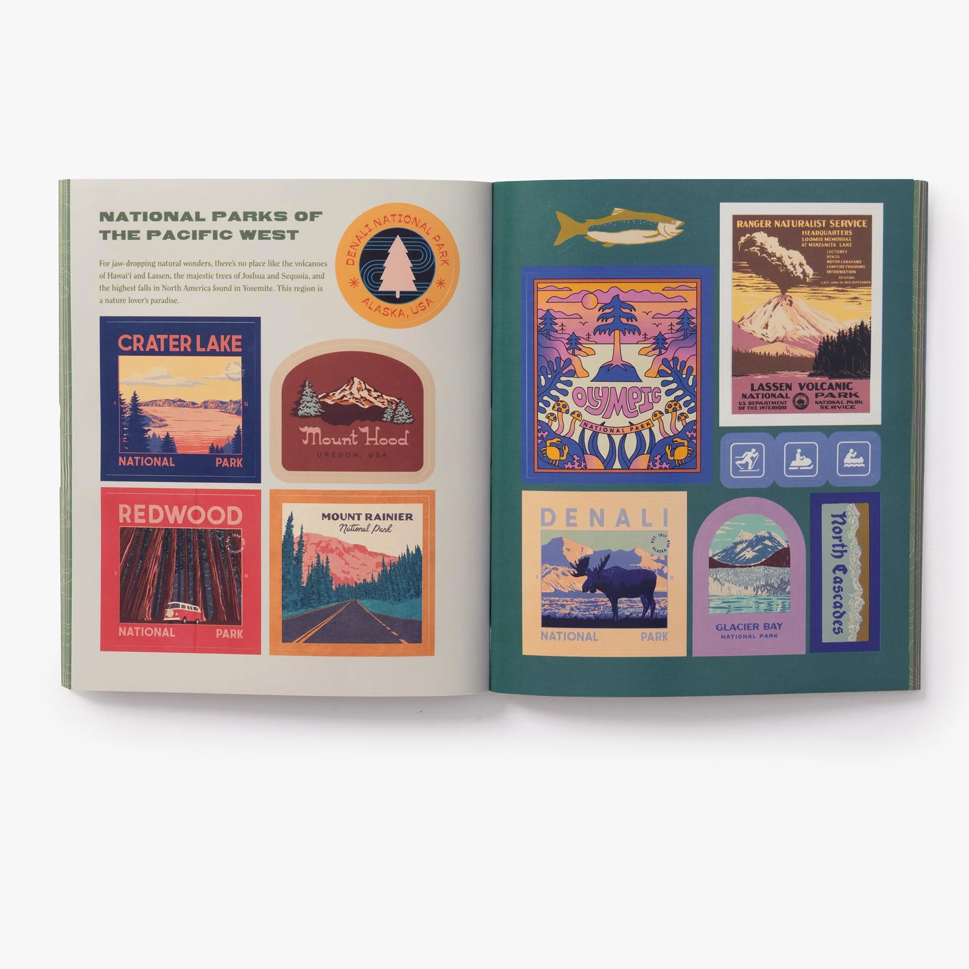 National Parks Stickerology: Stickers for Hikers, Campers, Explorers, and More: Stickers for Journals, Water Bottles, Laptops, Planners, and Smartphones