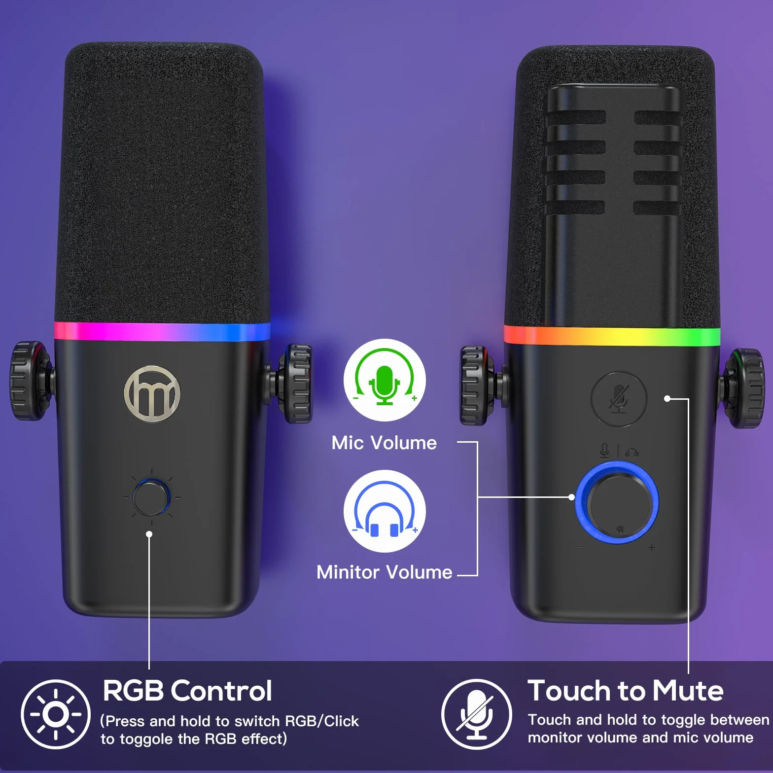 zealsound Dynamiczny mikrofon USB do streamingu Discord Podcasts Twitch YouTube