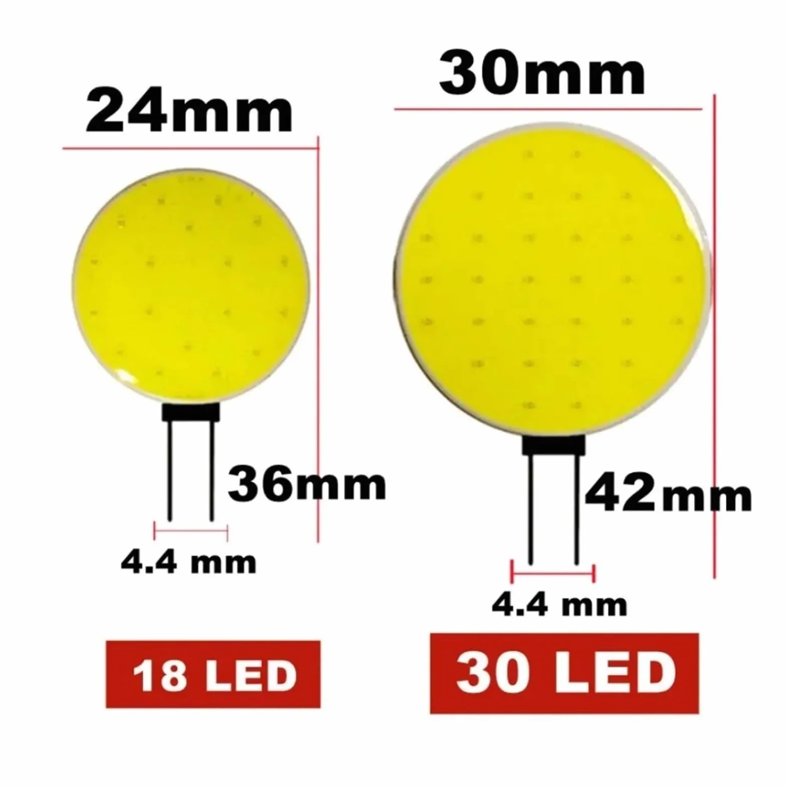 Żarówka LED COB do projektora, chipy SMD 5050, zimna i ciepła biel, żarówki oświetleniowe, DC12V 5W 7W, halogenowa lampa zastępcza, 2 sztuki (zimna biała-5 szt., 5W-18LED)