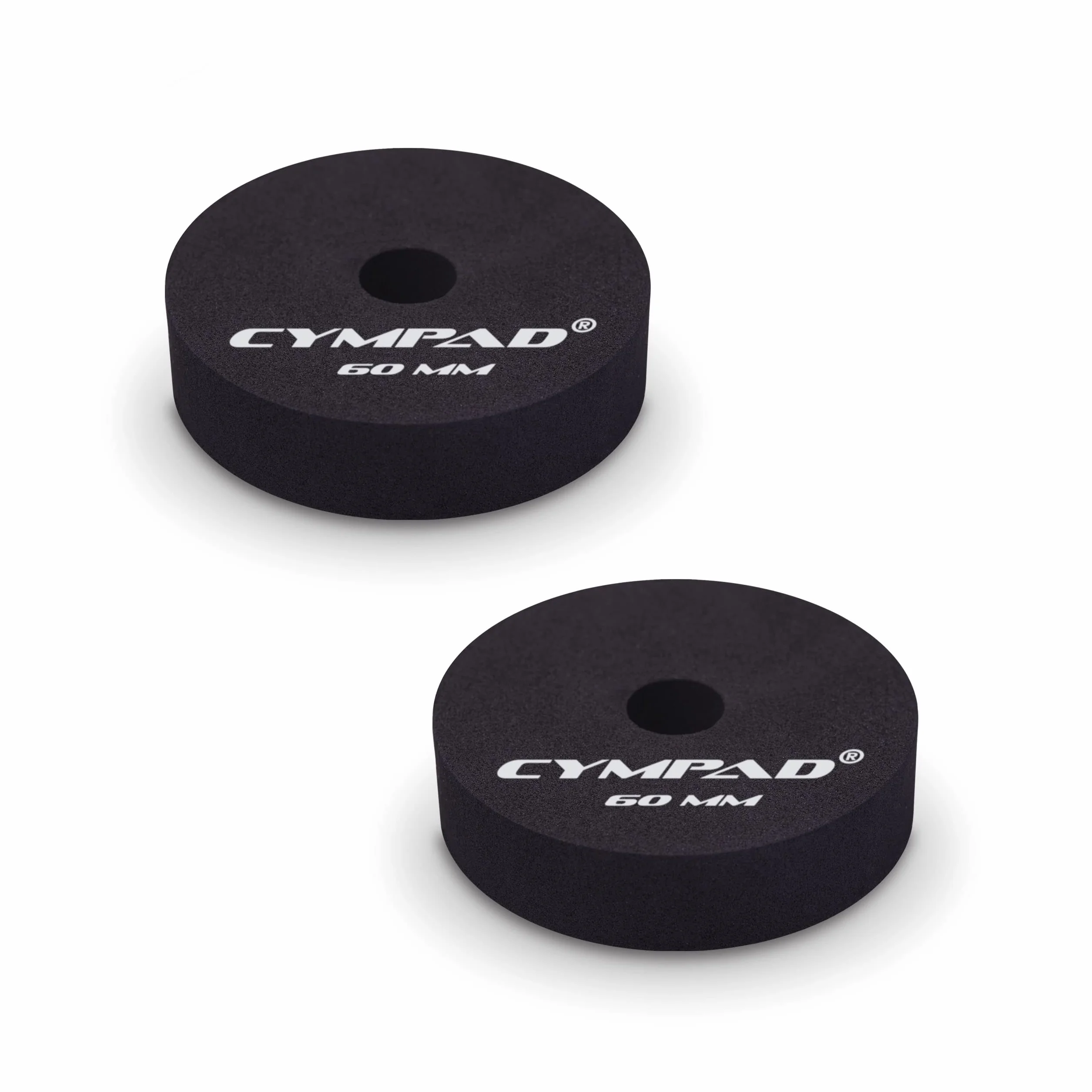 Cympad Moderator Pierścienie Talerzowe - Podwójny Zestaw 60mm - Redukuje Niezbędne Dźwięki i Sustain - Piankowe Pierścienie Talerzowe do Studio, Ćwiczeń i Kontroli Dźwięku na Żywo