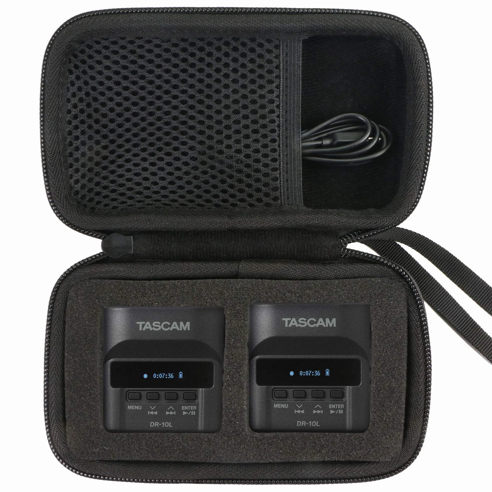 co2CREA Torba do przechowywania cyfrowego rejestratora audio Tascam DR-10L/LW (tylko obudowa) (czarna)