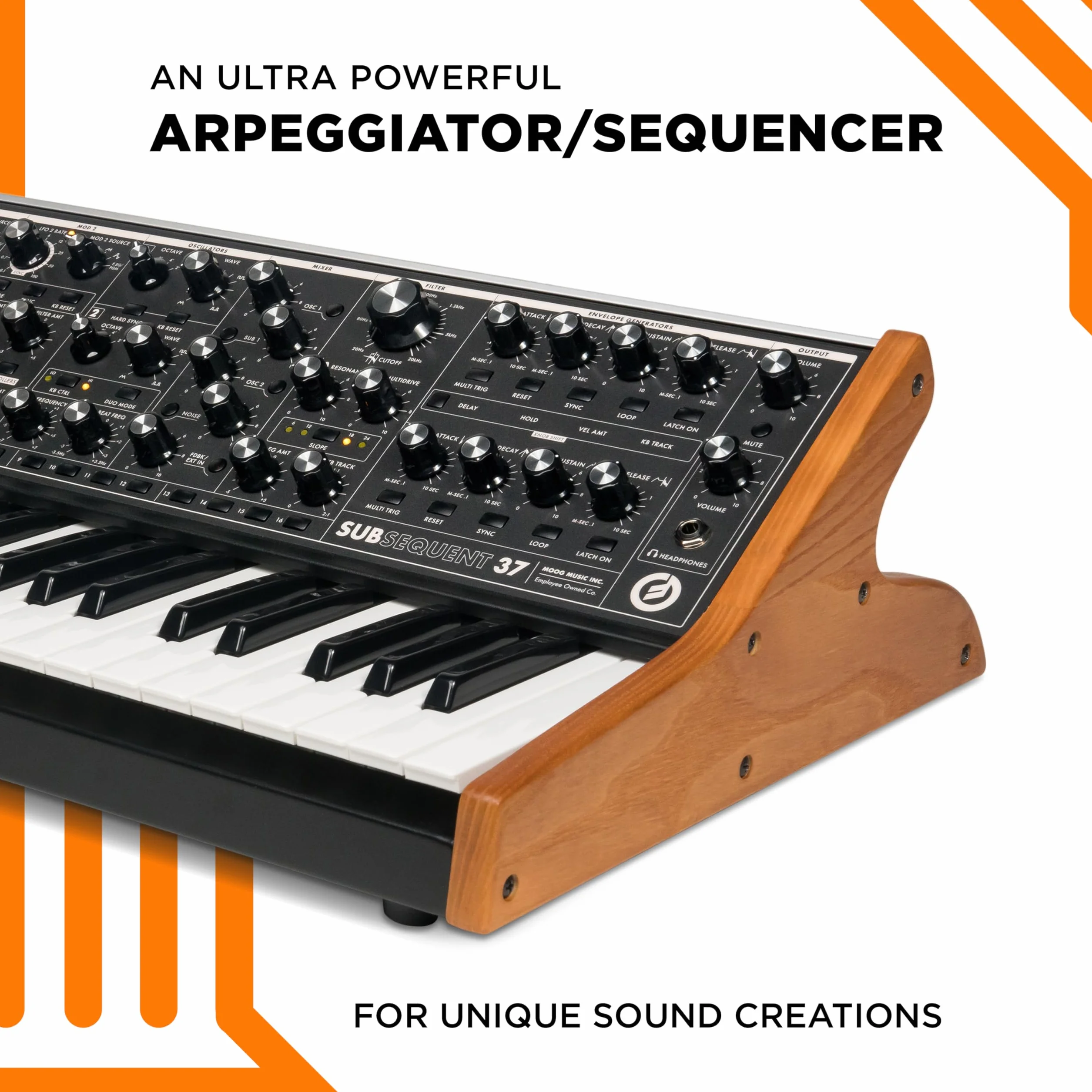 MOOG Subsequent 37 - Parafoniczny Syntezator Analogowy i Keyboard MIDI- 37 Półważonych Klawiszy, Wzmacniacz Słuchawkowy, 256 Presetów, Ekran i Edytor