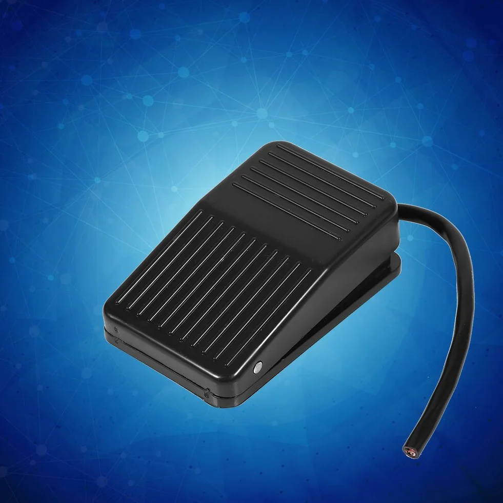 Chwilowy przełącznik nożny, 220 V 10 A zasilanie z tworzywa sztucznego włącznik/wyłącznik sterujący, przycisk nożny z kablem 10 cm, do elektronarzędzi, dowolnego urządzenia gospodarstwa domowego
