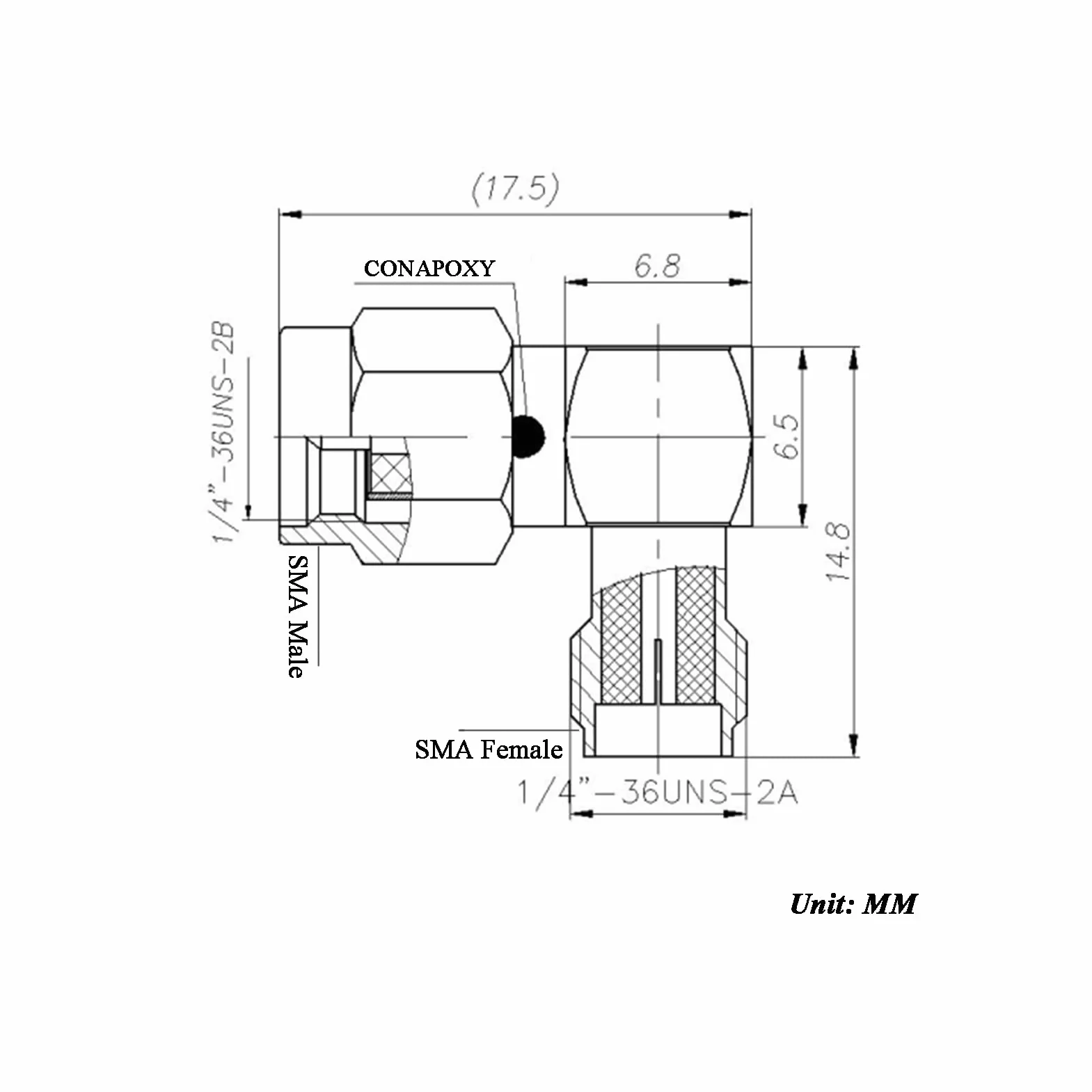 TOJOIN 2 SZTUK Złącza Adaptera Koncentrycznego RF SMA/Typu N do Kabla RF, łącznik do Anteny, Krótkofalówki, WiFi (SMA-JWK1-2pcs)
