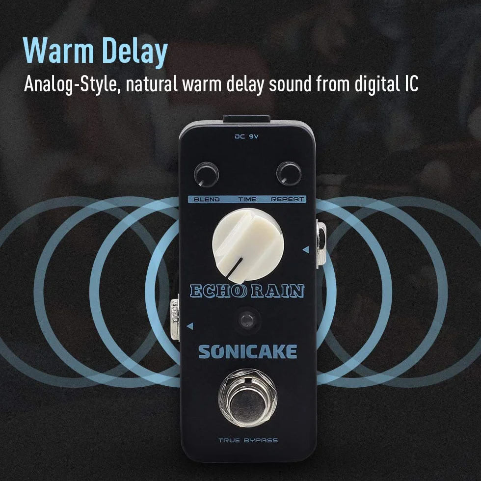 SONICAKE Delay efektów gitarowych Analogowy - Styl hybrydowy Cyfrowy Echo Rain