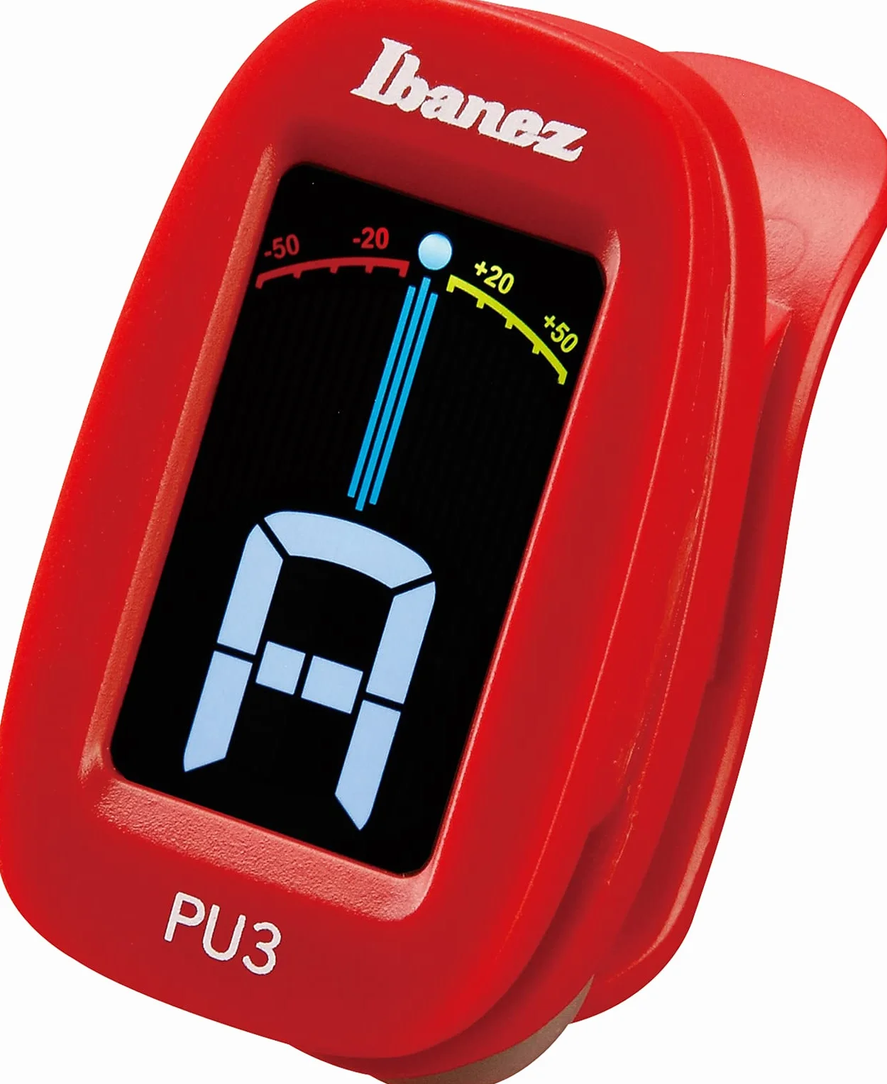 Ibanez stroik chromatyczny/automatyczny z klipsem - czerwony (PU3-RD)