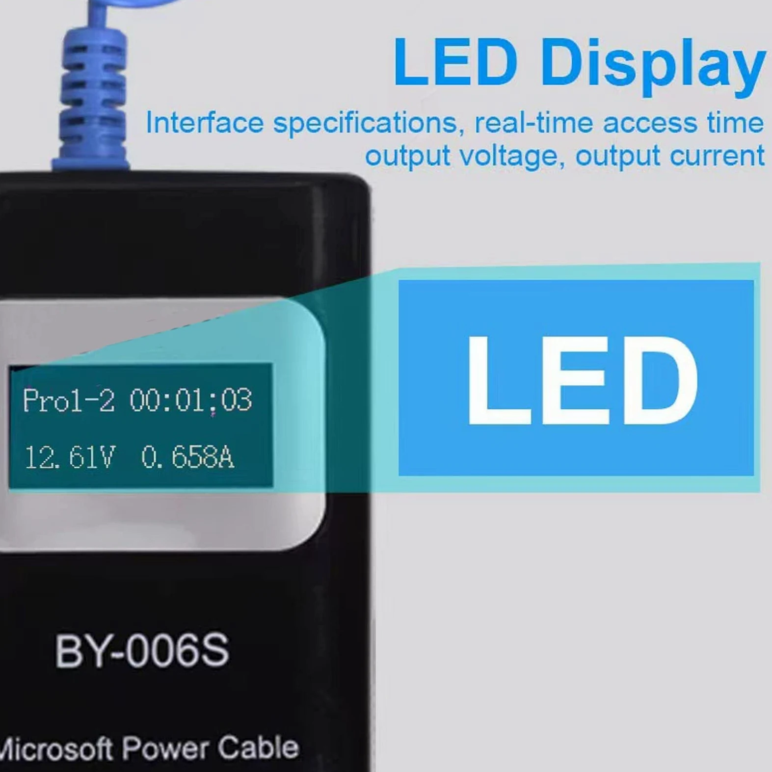 Cocoarm Kabel Rozruchowy z Tworzywa ABS PU, Czerwona miedź Kabel Sterujący Rozruchem z Wyświetlaczem LED Wyjście 2 do 3 urządzeń Wykrywanie Usterek Płyty Głównej w Celu Naprawy Tabletów
