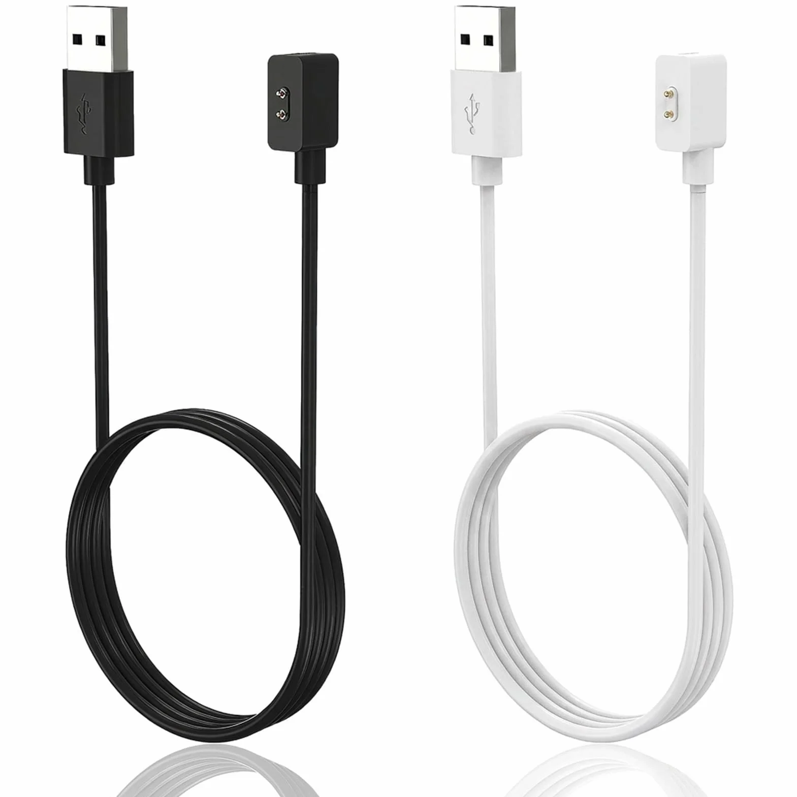 2 kable do ładowarki zegarka do zegarka Redmi Watch 5/5 Active/5 Lite/4/3 Active/3 Lite, 1 m kabel USB do ładowania kompatybilny z Xiaomi Smart Band 9/9 pro/8/8 Pro, USB 5 V 1A, szybkie ładowanie