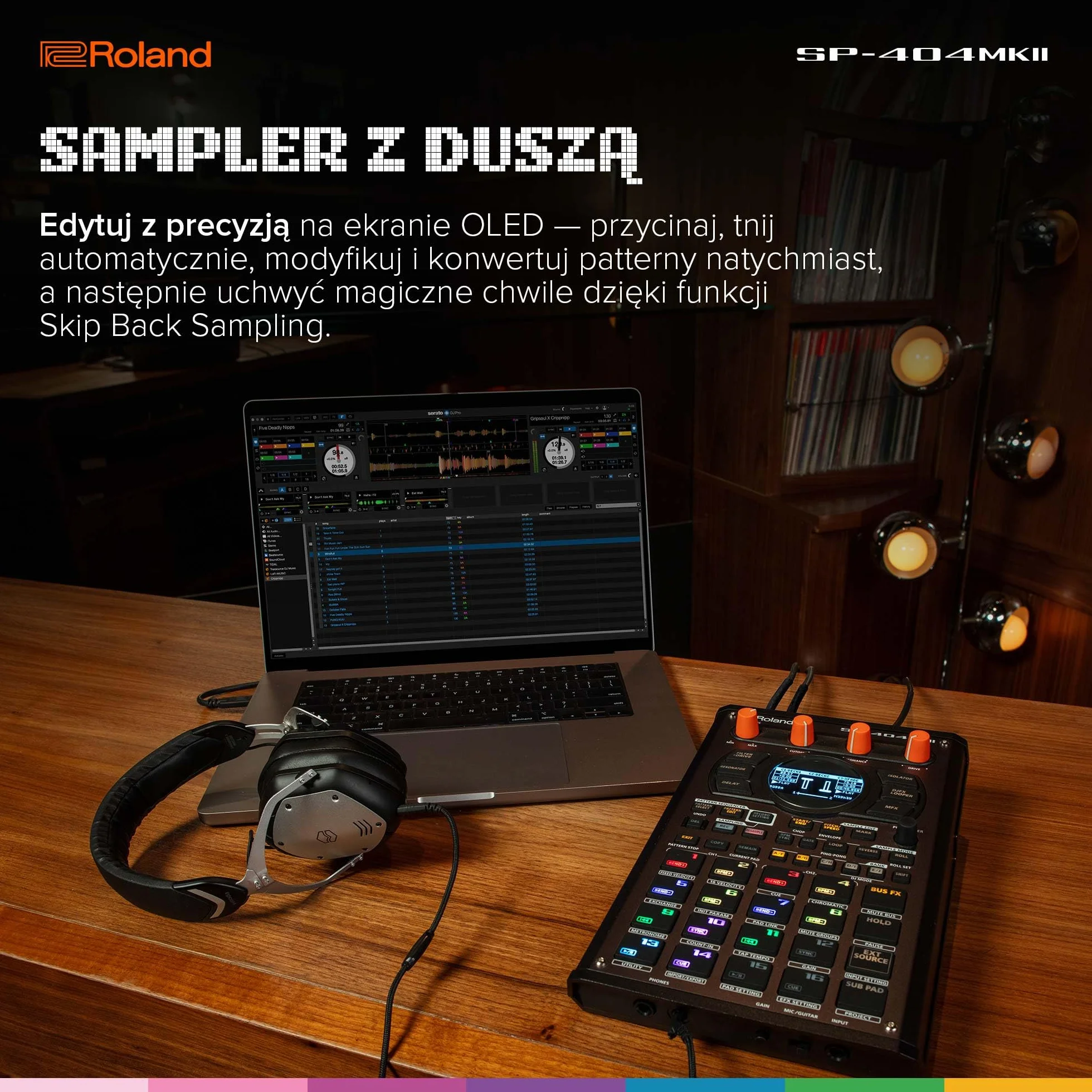 Roland SP-404MKII Sampler i Efektor 16 GB Pamięci Wewnętrznej 32-Głosowa Polifonia 160 Sampli na Projekt