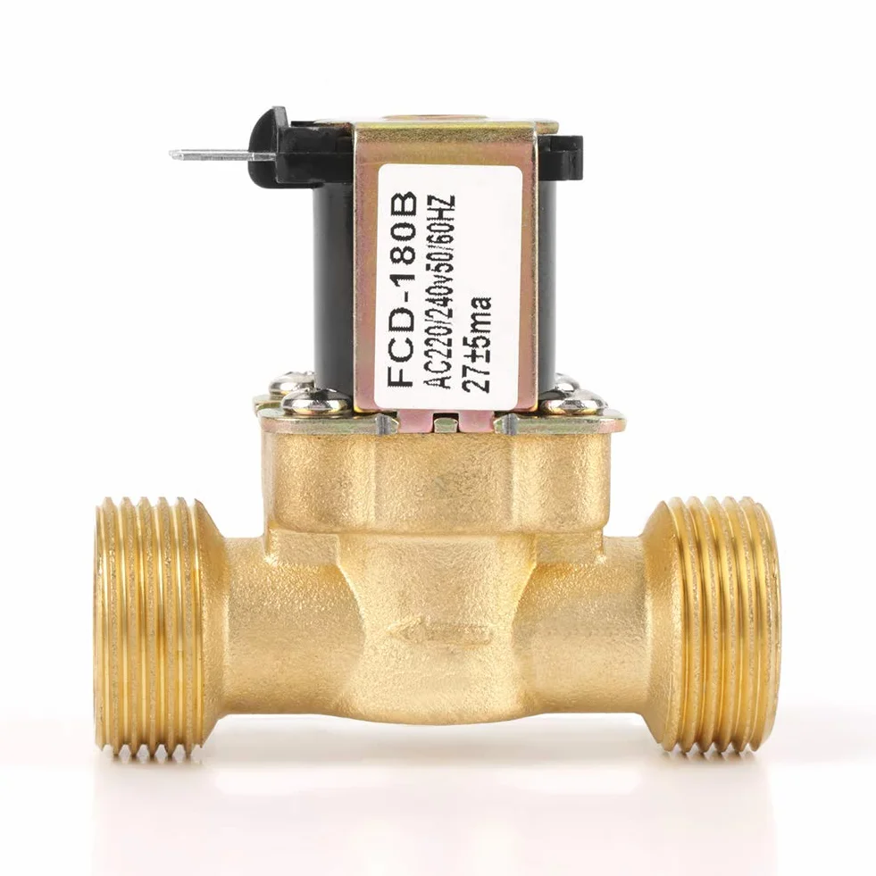 Elektryczny zawór elektromagnetyczny G3 / 4 wlot wody 2-drożny N/C AC Normalnie zamknięty 220/240V FCD-180B