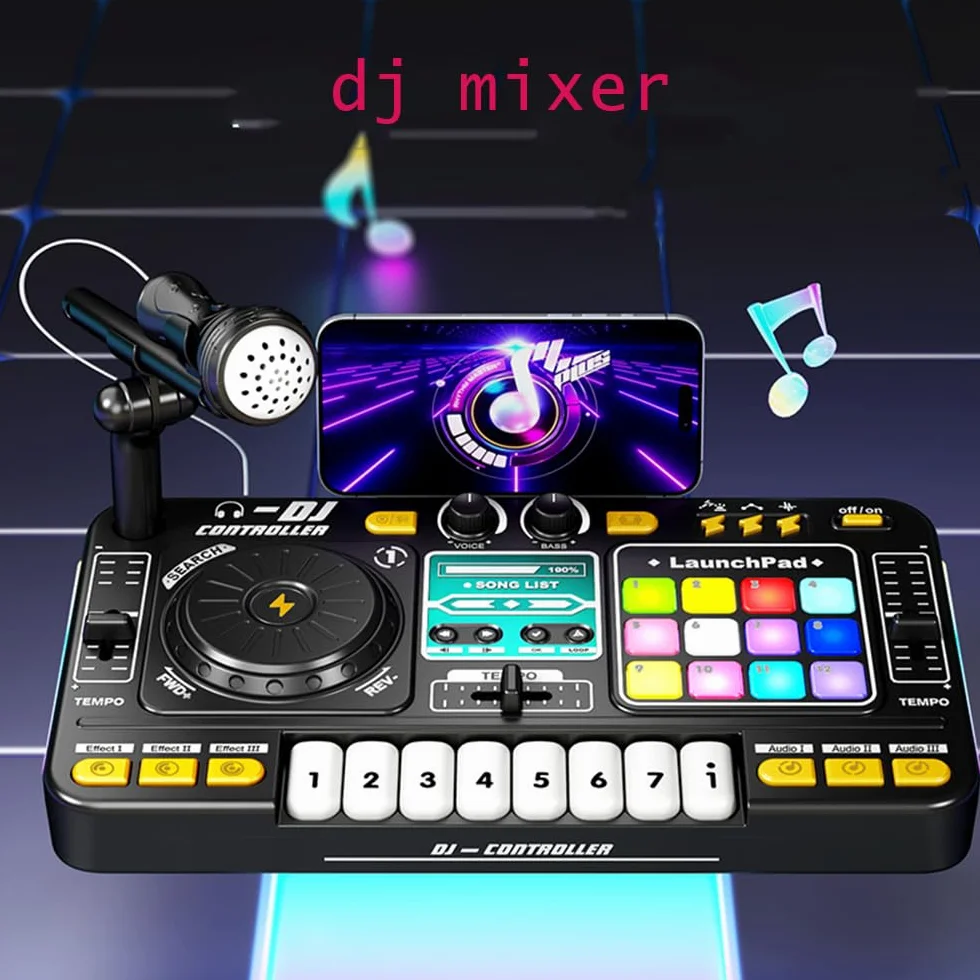 Mikser DJ dla dzieci z odtwarzaczem płyt i Bluetooth