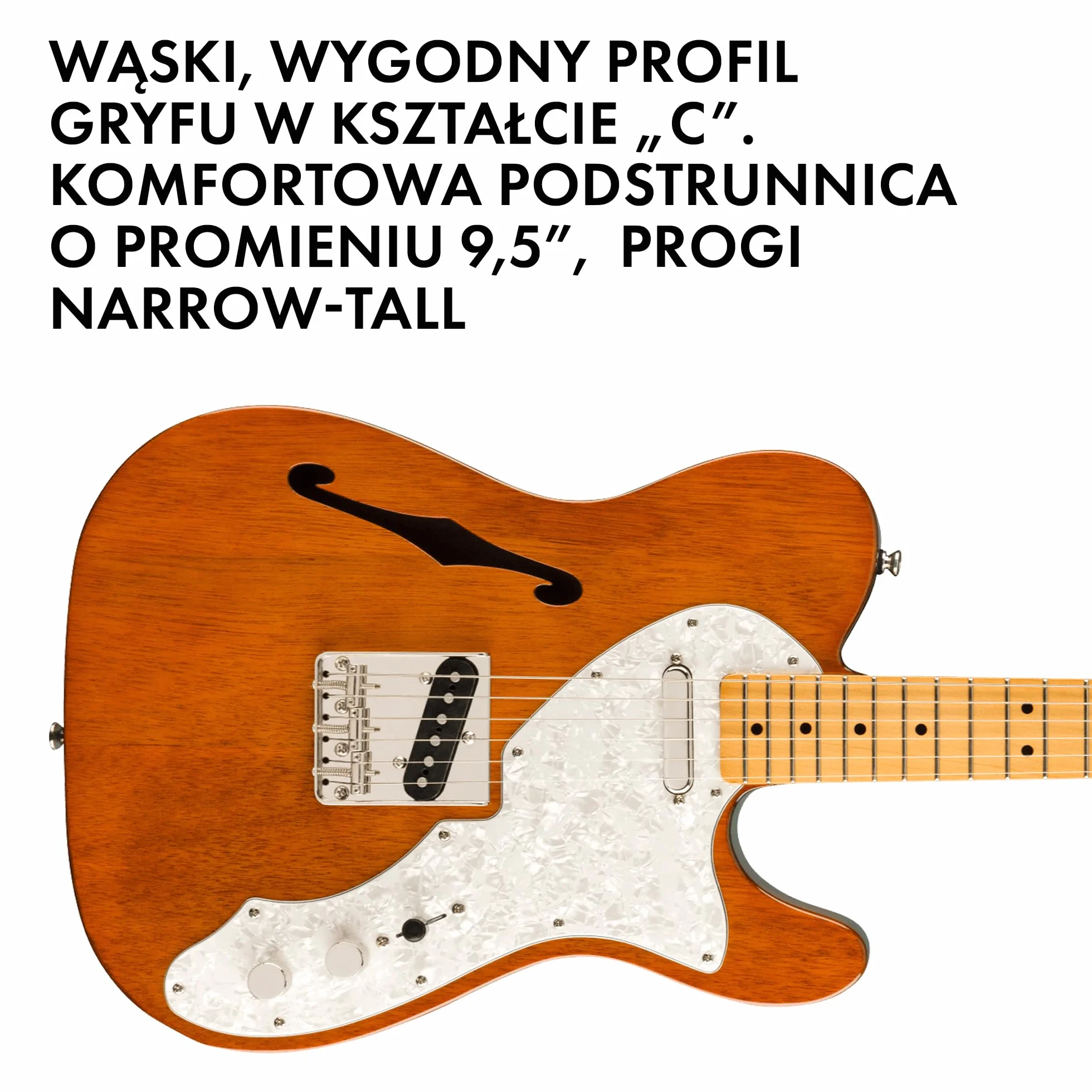 Fender Squier Classic Vibe '60' Tele Thinline Maple, naturalny