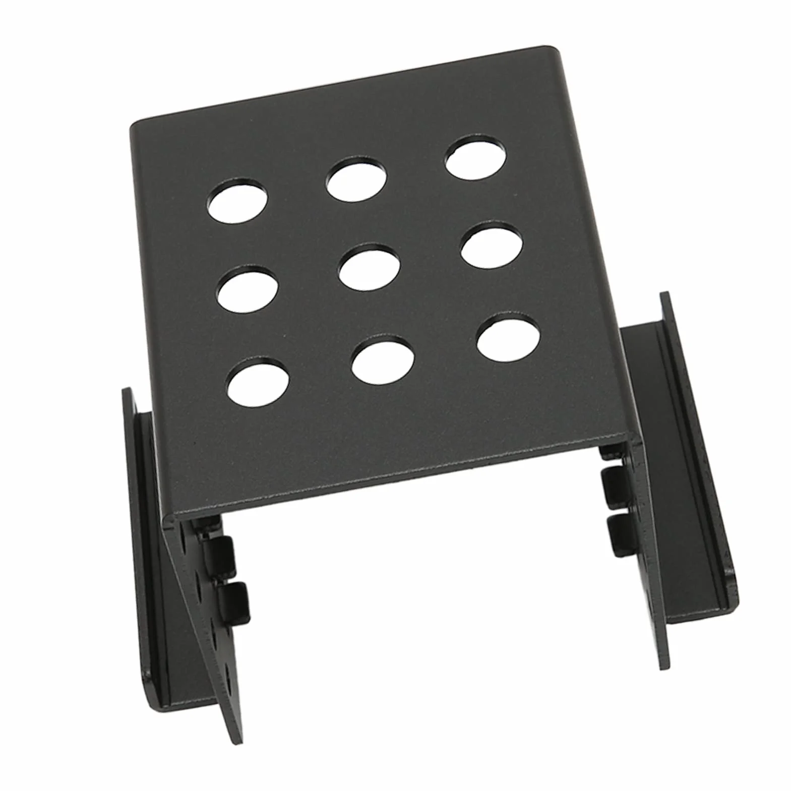 Bewinner 2,5-calowy uchwyt montażowy HDD-SSD z 4 kieszeniami, 2,5-calowy dysk twardy z aluminium, grubość 2 mm uchwyt montażowy do dysku twardego 2,5-calowego IDE-HDD SSD (czarny)