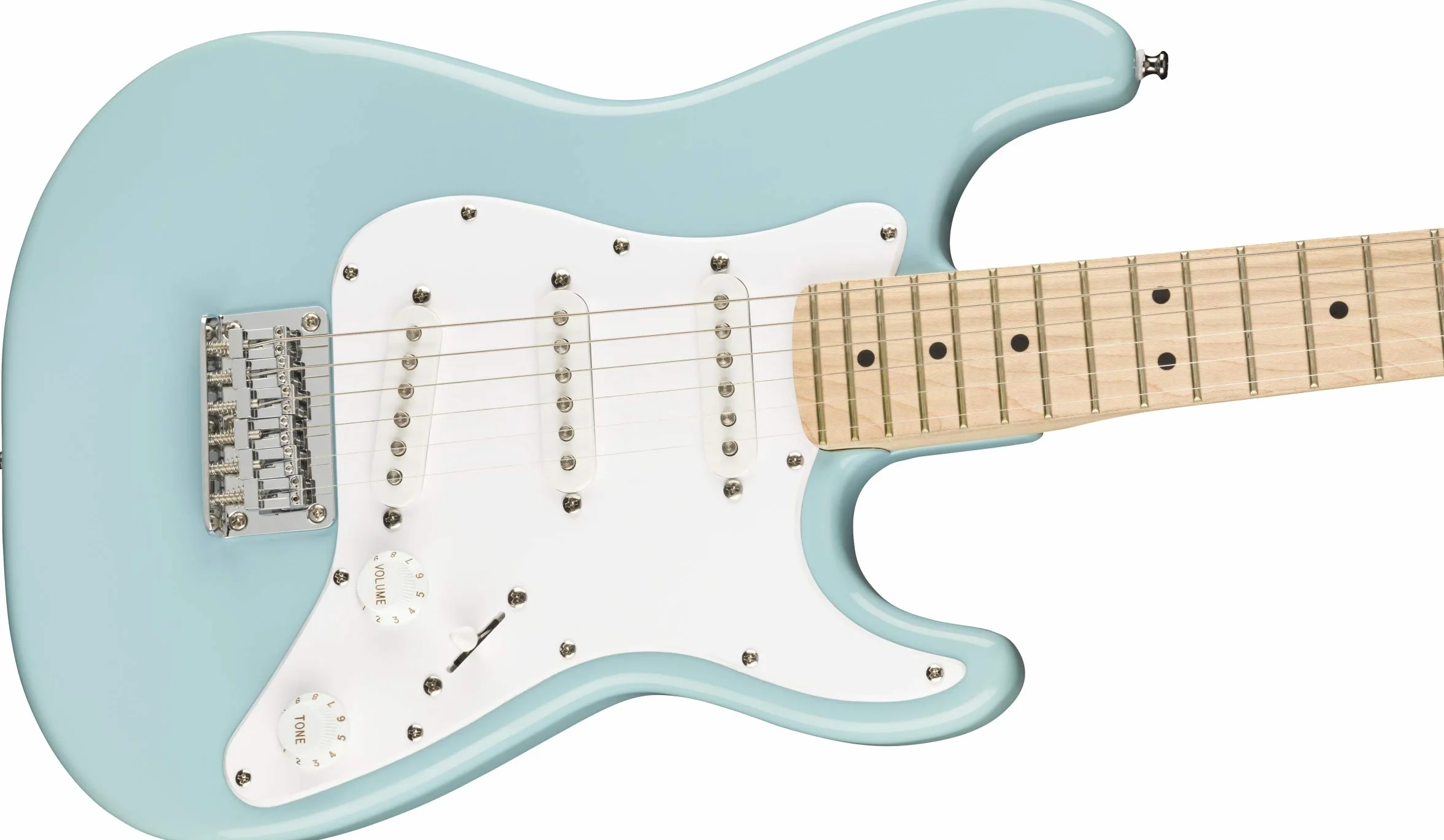 Fender Squier Mini Stratocaster podstrunnica klonowa niebieski Daphne Blue