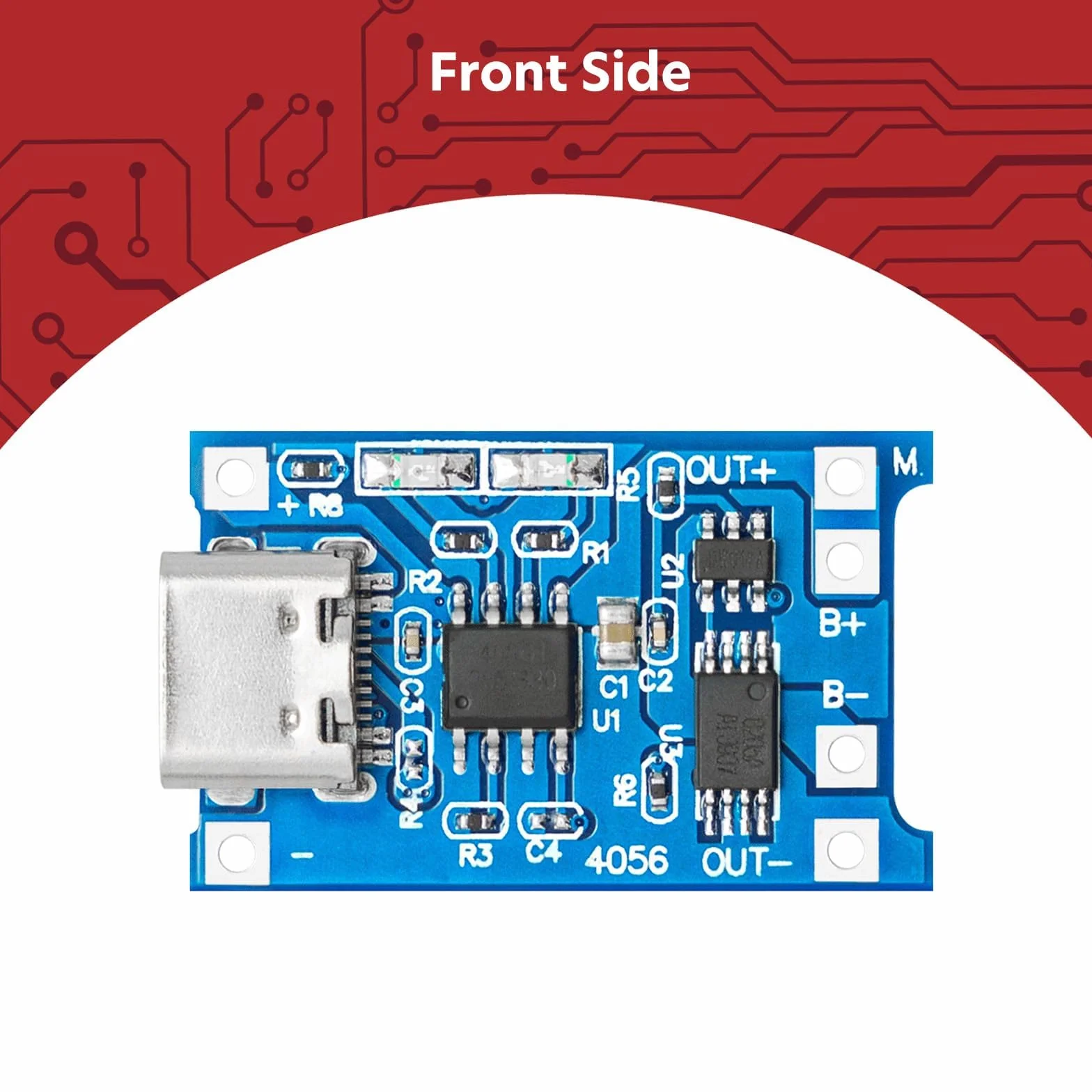 AZDelivery 5X TP4056 moduł ładowania akumulatora – USB typ C, obwód ochronny, wskaźniki LED – niezbędny do baterii litowo-jonowych lub LiPo