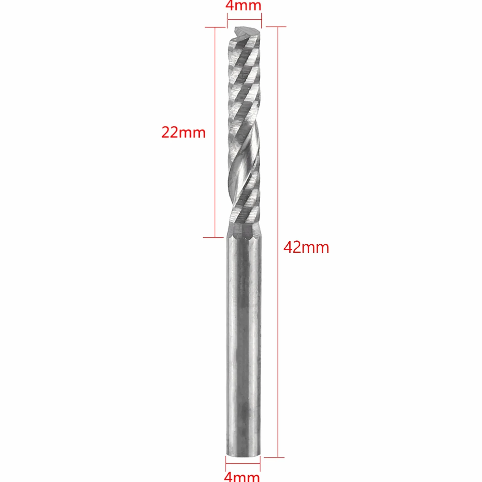 10 stücke Hartmetall Spiralfräser Set Einzel Flöte Fräser Bits CNC Fräser CNC Rotary Grate Set 4mm Schaft